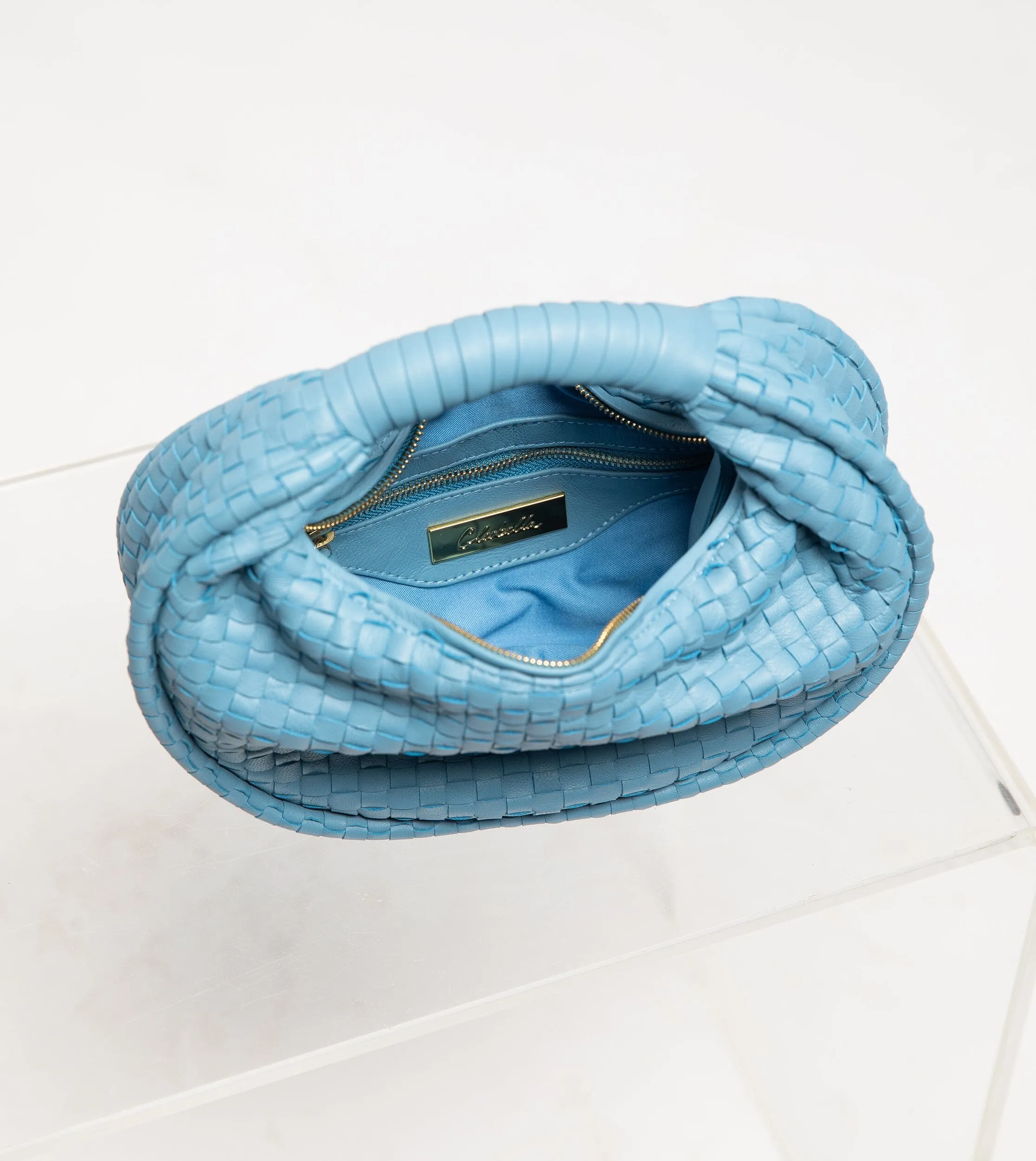 Jem Leather Mini Hobo | Periwinkle sold by Cleobella product image thumbnail 4