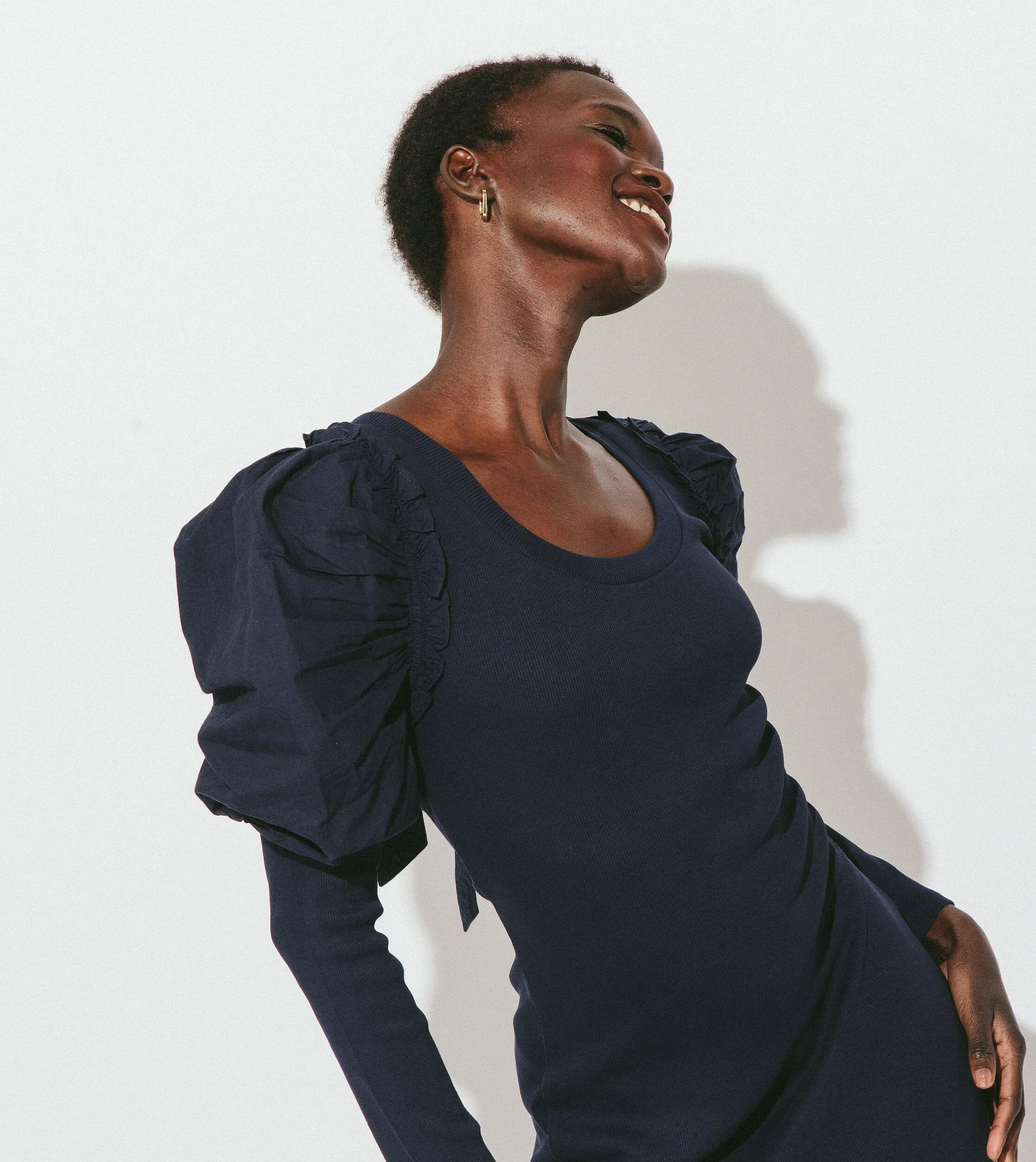 Sandra Midi Dress | Navy sold by Cleobella product image thumbnail 5