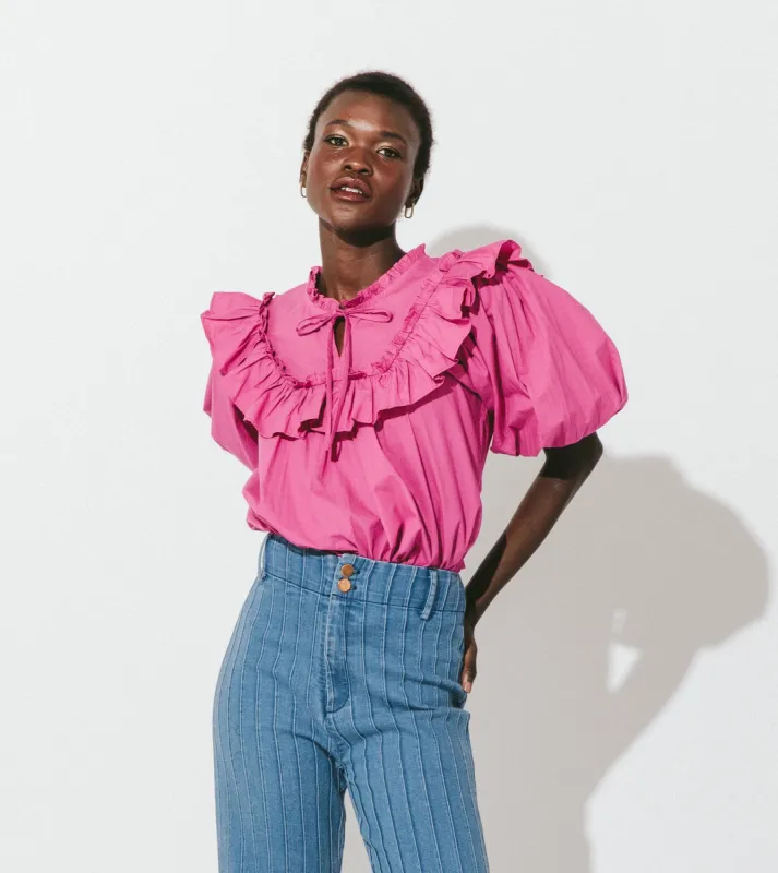 Janet Blouse | Bright Pink sold by Cleobella