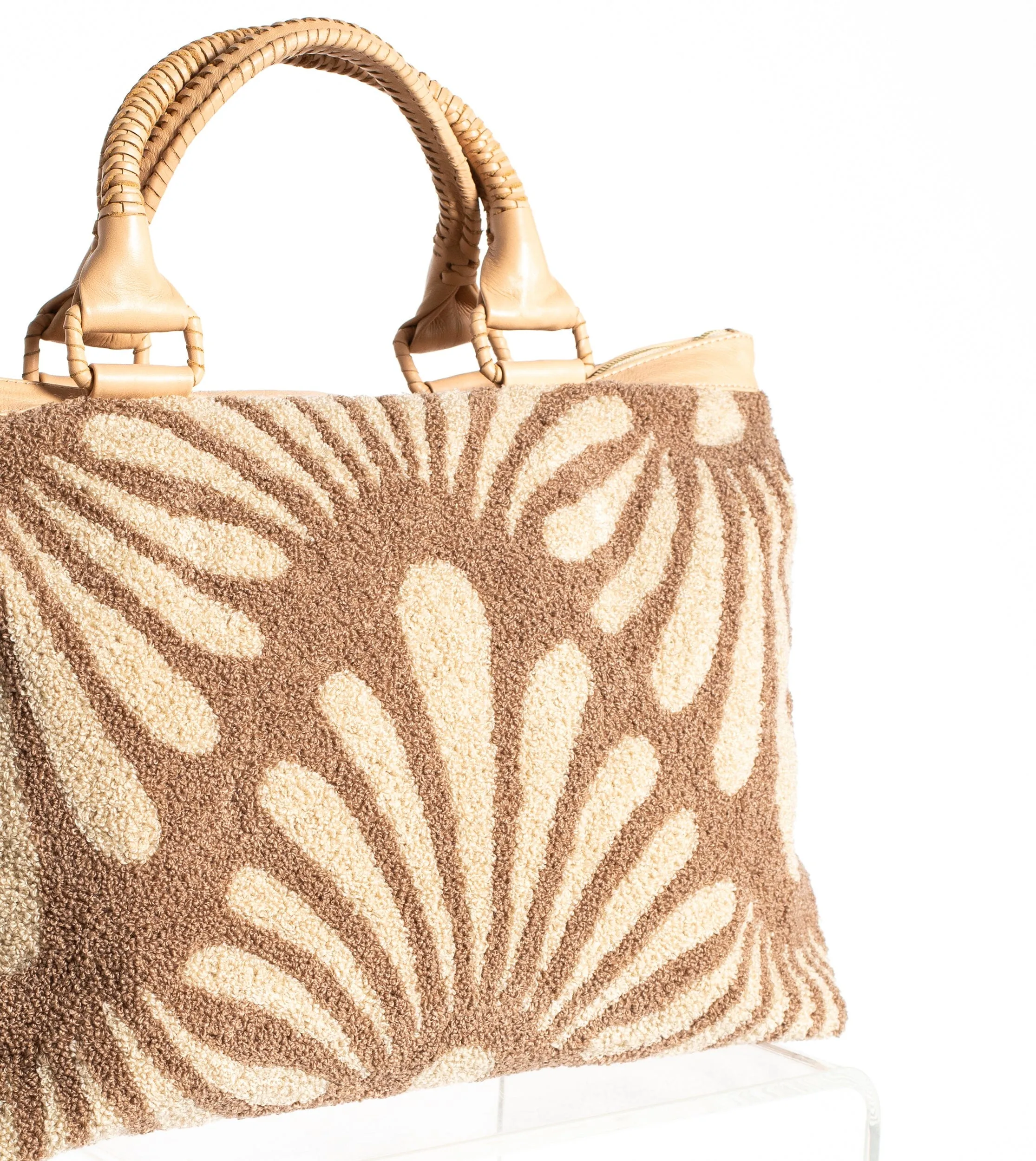 Abstract Floral Weekender | Tan sold by Cleobella product image thumbnail 3