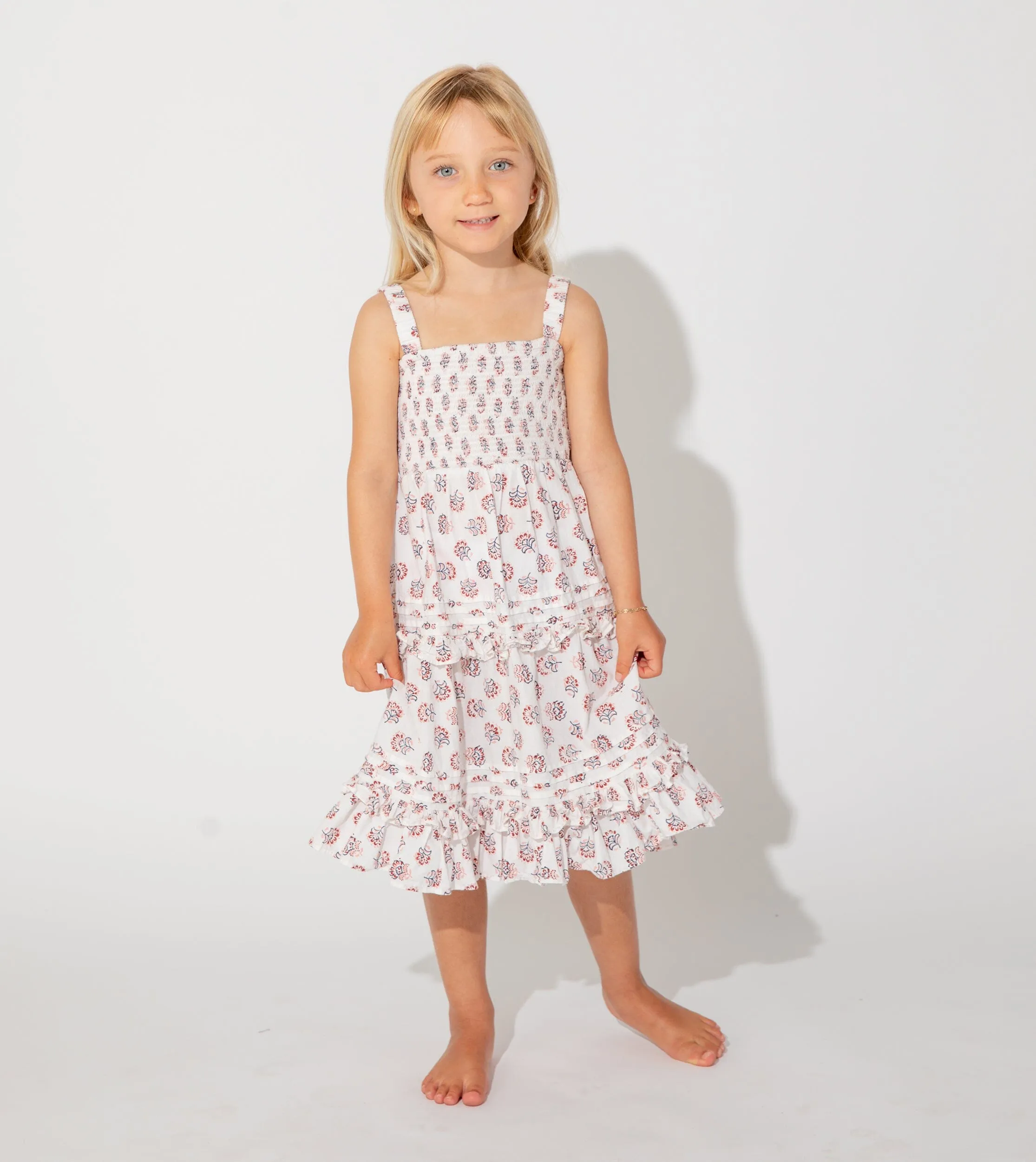 Littles Abigail Dress | Belize Blossom sold by Cleobella