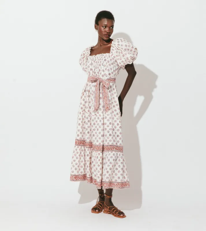Elisa Midi Dress | Belize Blossom sold by Cleobella