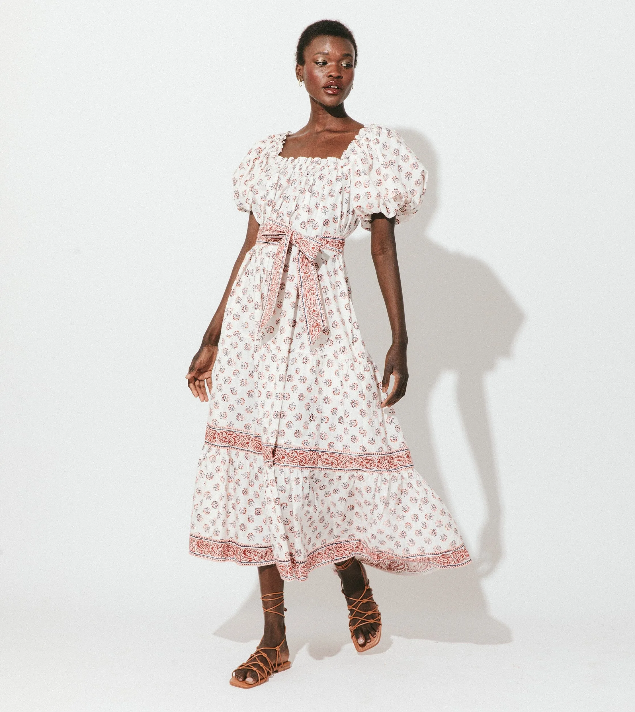 Elisa Midi Dress | Belize Blossom sold by Cleobella product image thumbnail 5