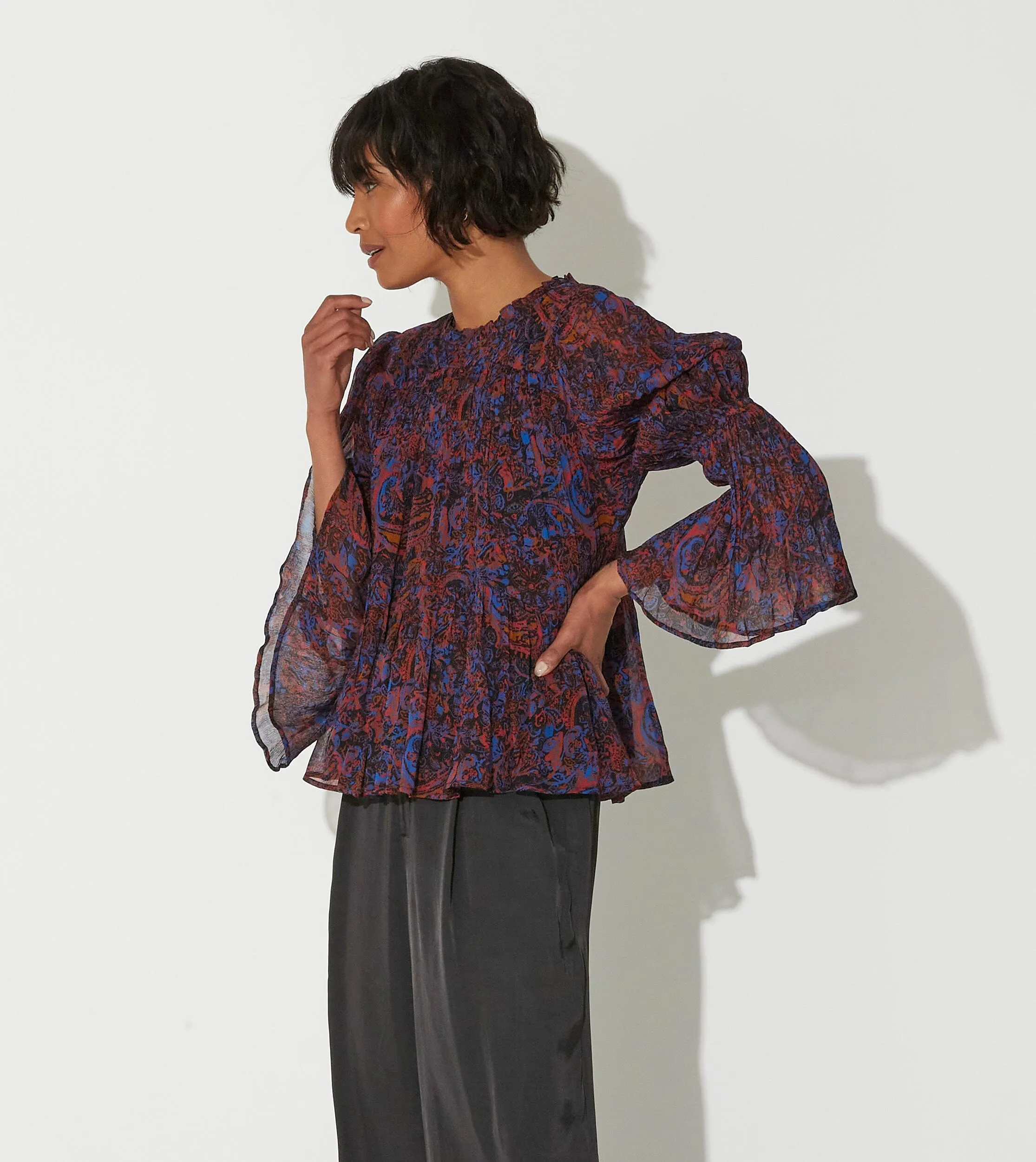Ines Blouse | Retrograde Paisley sold by Cleobella product image thumbnail 4
