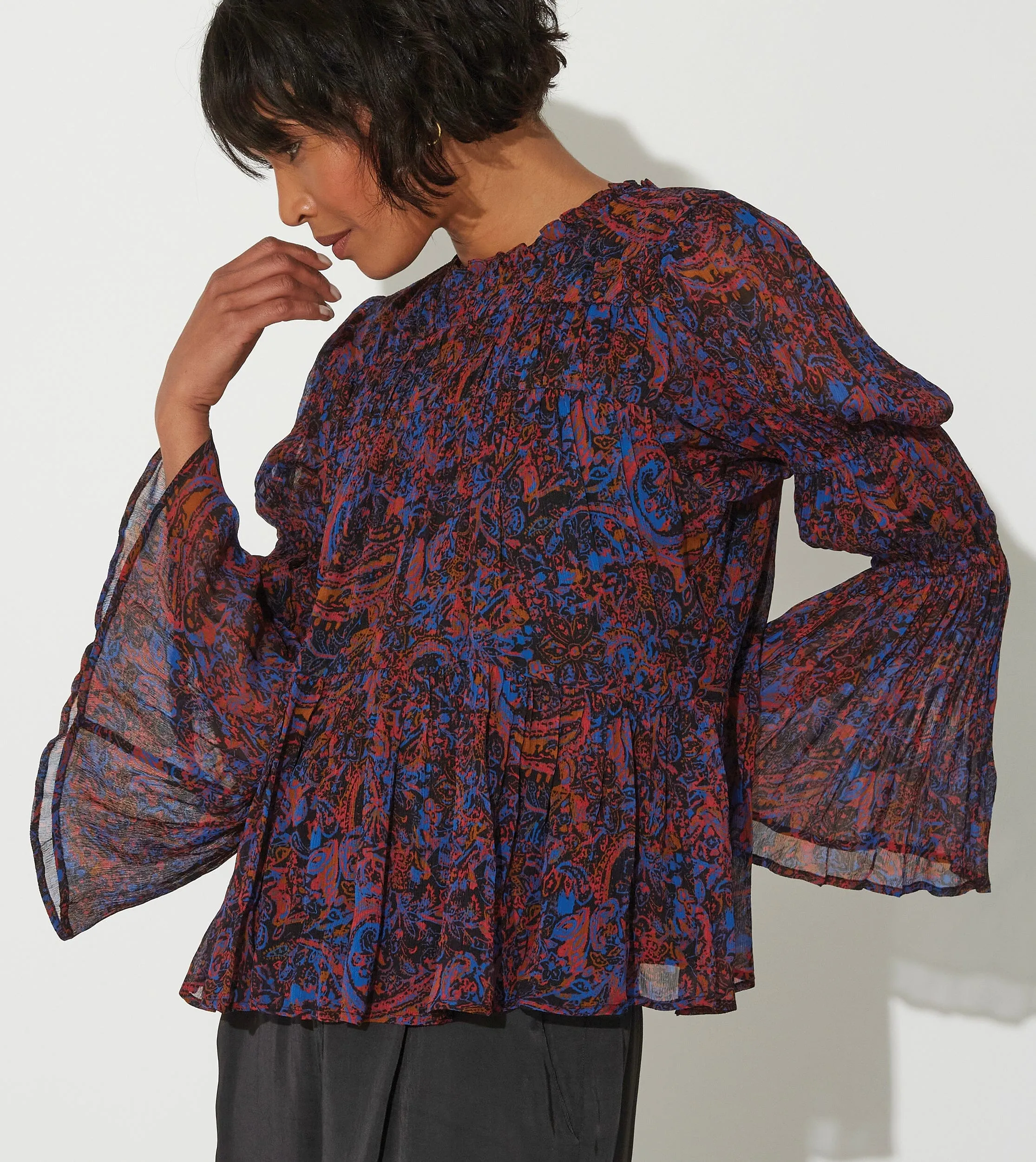 Ines Blouse | Retrograde Paisley sold by Cleobella product image thumbnail 3