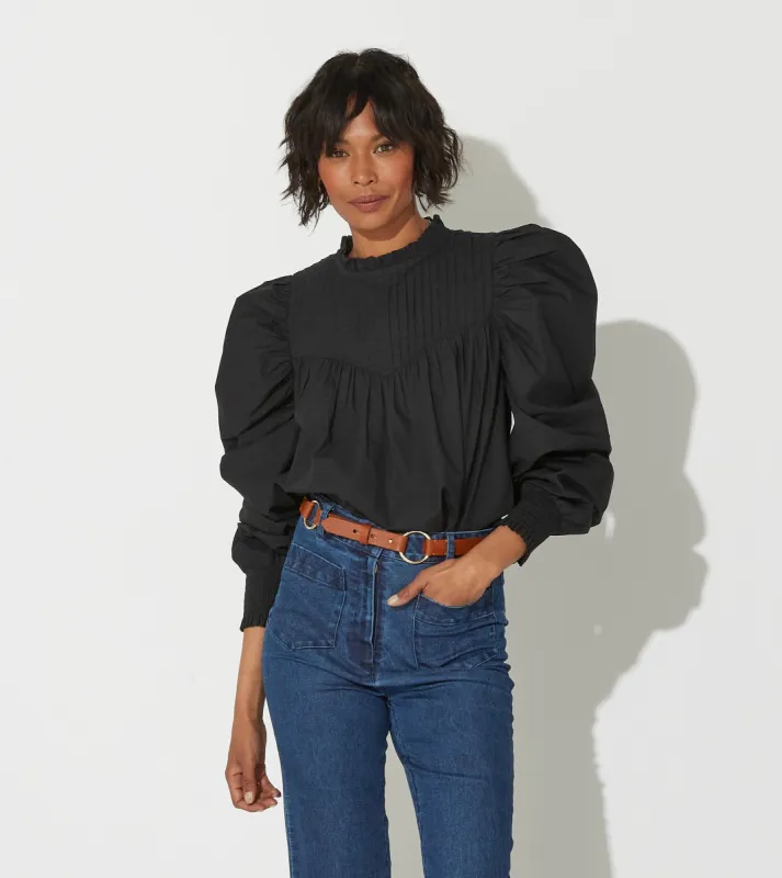 Irina Blouse | Black sold by Cleobella