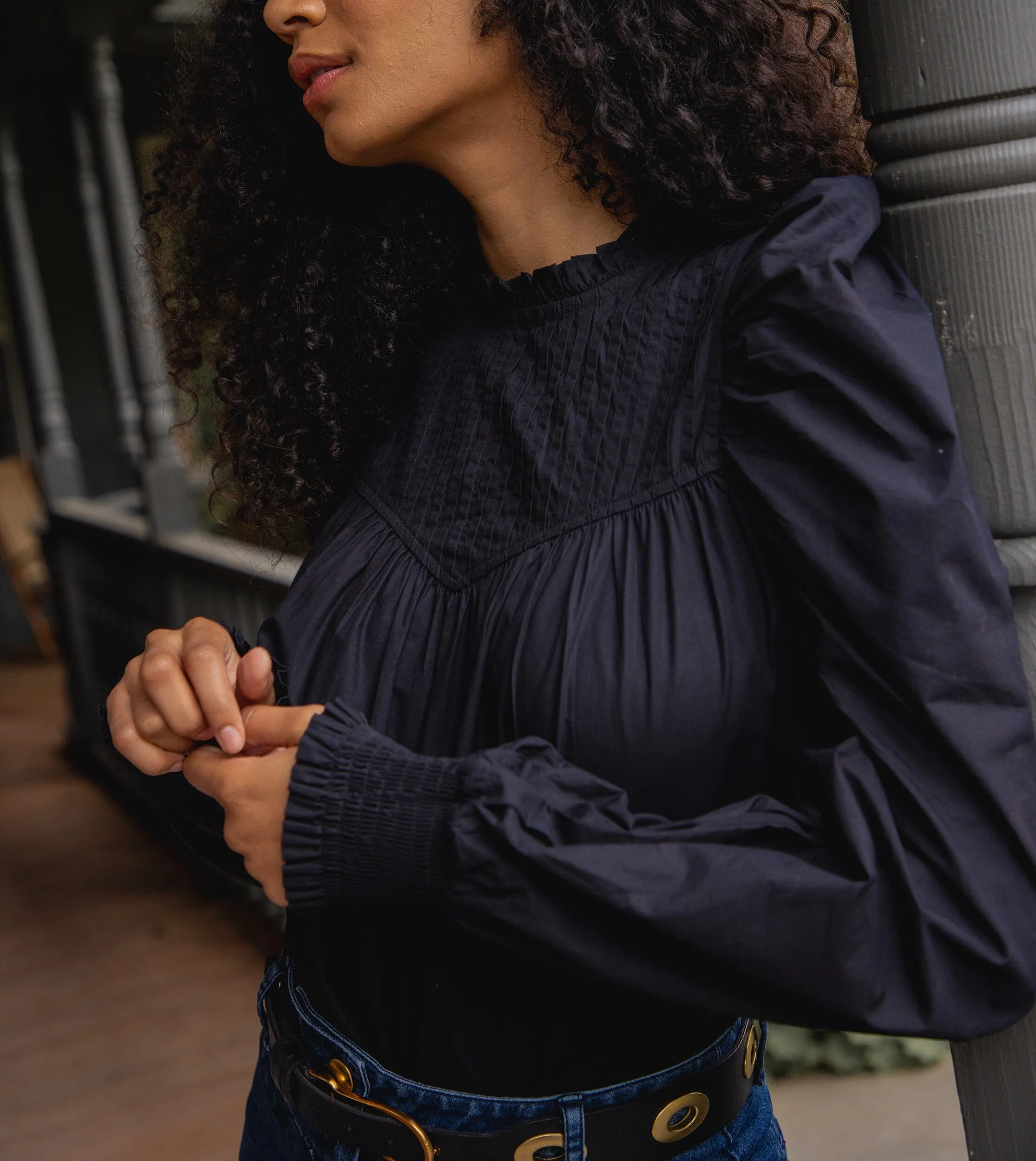 Irina Blouse | Black sold by Cleobella product image thumbnail 2