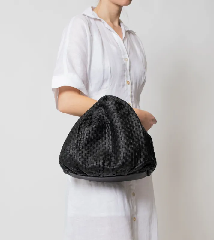 Nia Woven Handbag | Black sold by Cleobella
