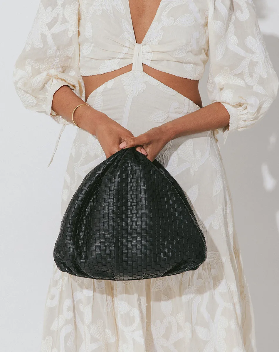 Nia Woven Handbag | Black sold by Cleobella product image thumbnail 2
