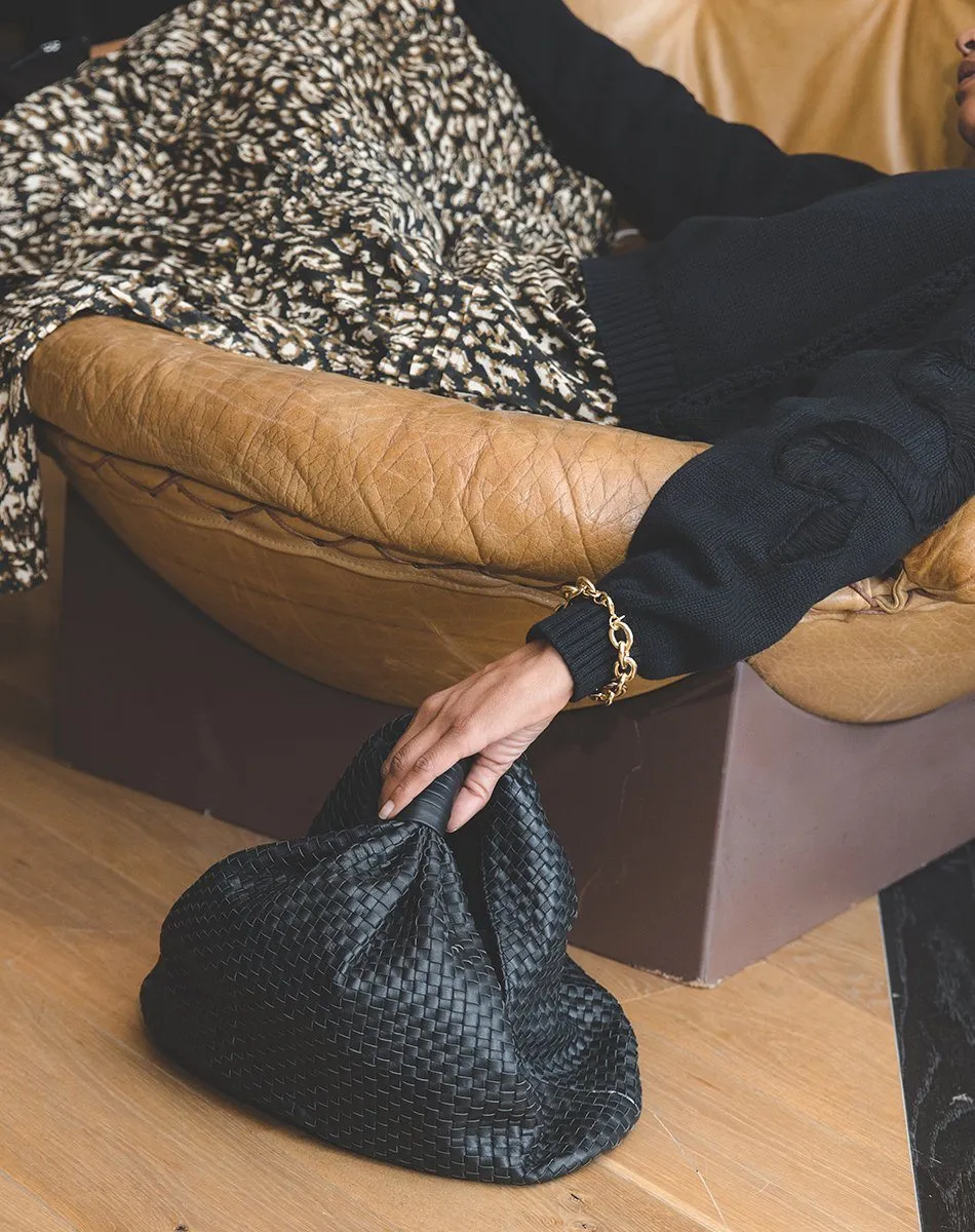 Nia Woven Handbag | Black sold by Cleobella product image thumbnail 3