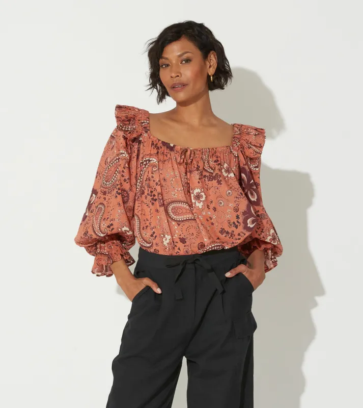 Neve Blouse | Rhode Paisley sold by Cleobella