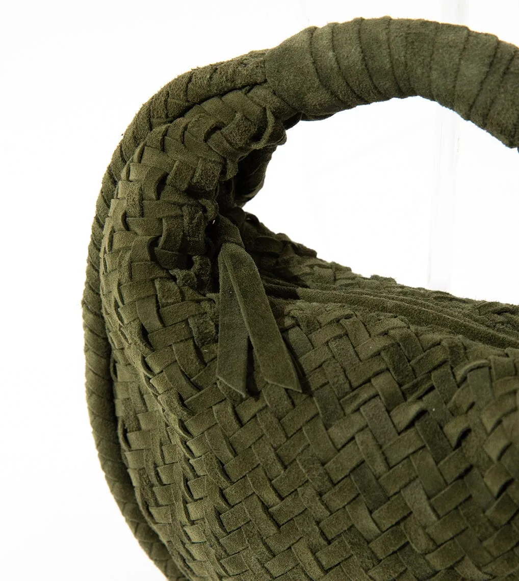 Jem Suede Mini Hobo | Dark Green sold by Cleobella product image thumbnail 5