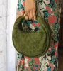 Jem Suede Mini Hobo | Dark Green sold by Cleobella
