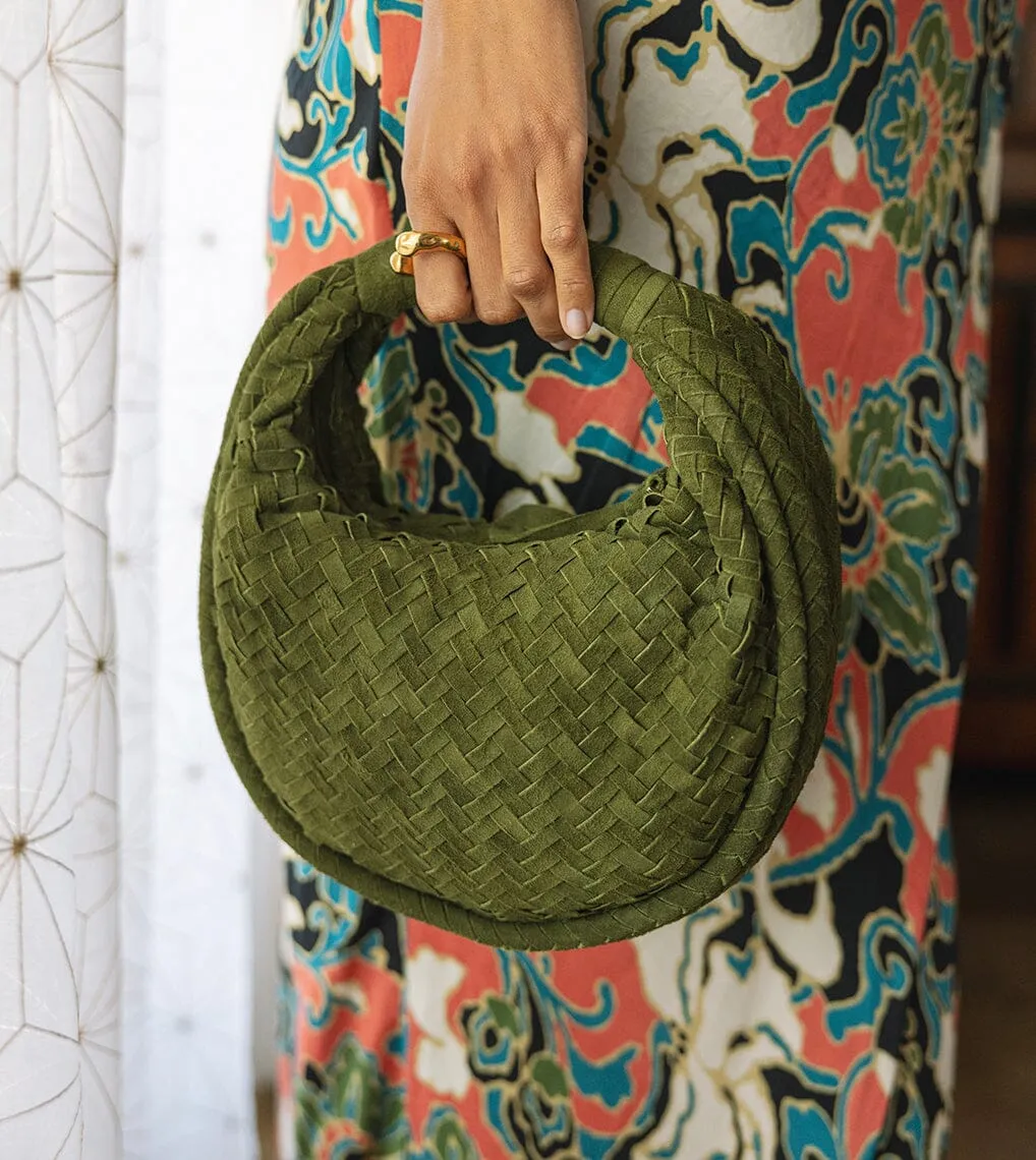 Jem Suede Mini Hobo | Dark Green sold by Cleobella product image thumbnail 2