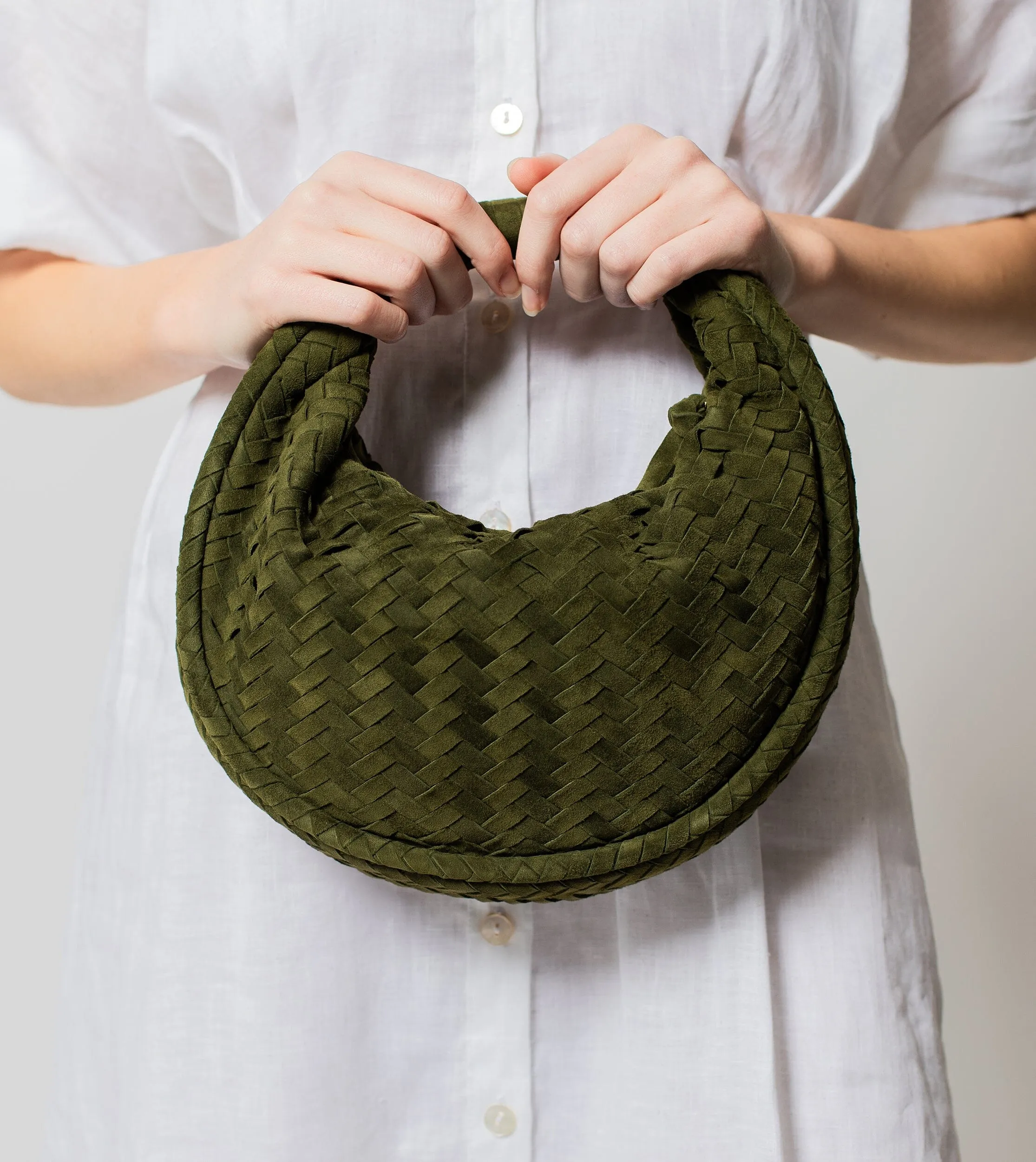 Jem Suede Mini Hobo | Dark Green sold by Cleobella product image thumbnail 3