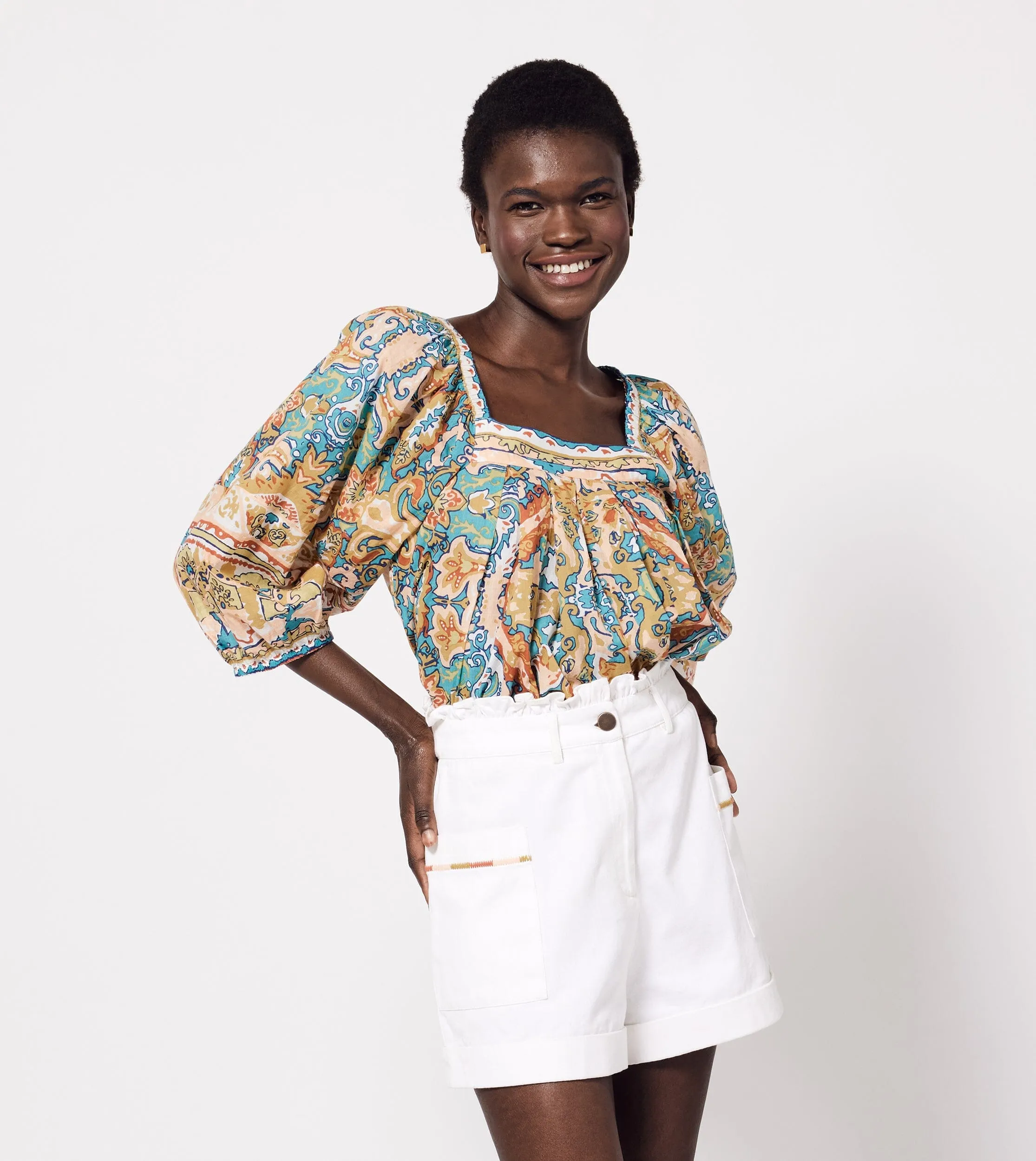 Paz Blouse | Las Palmas sold by Cleobella