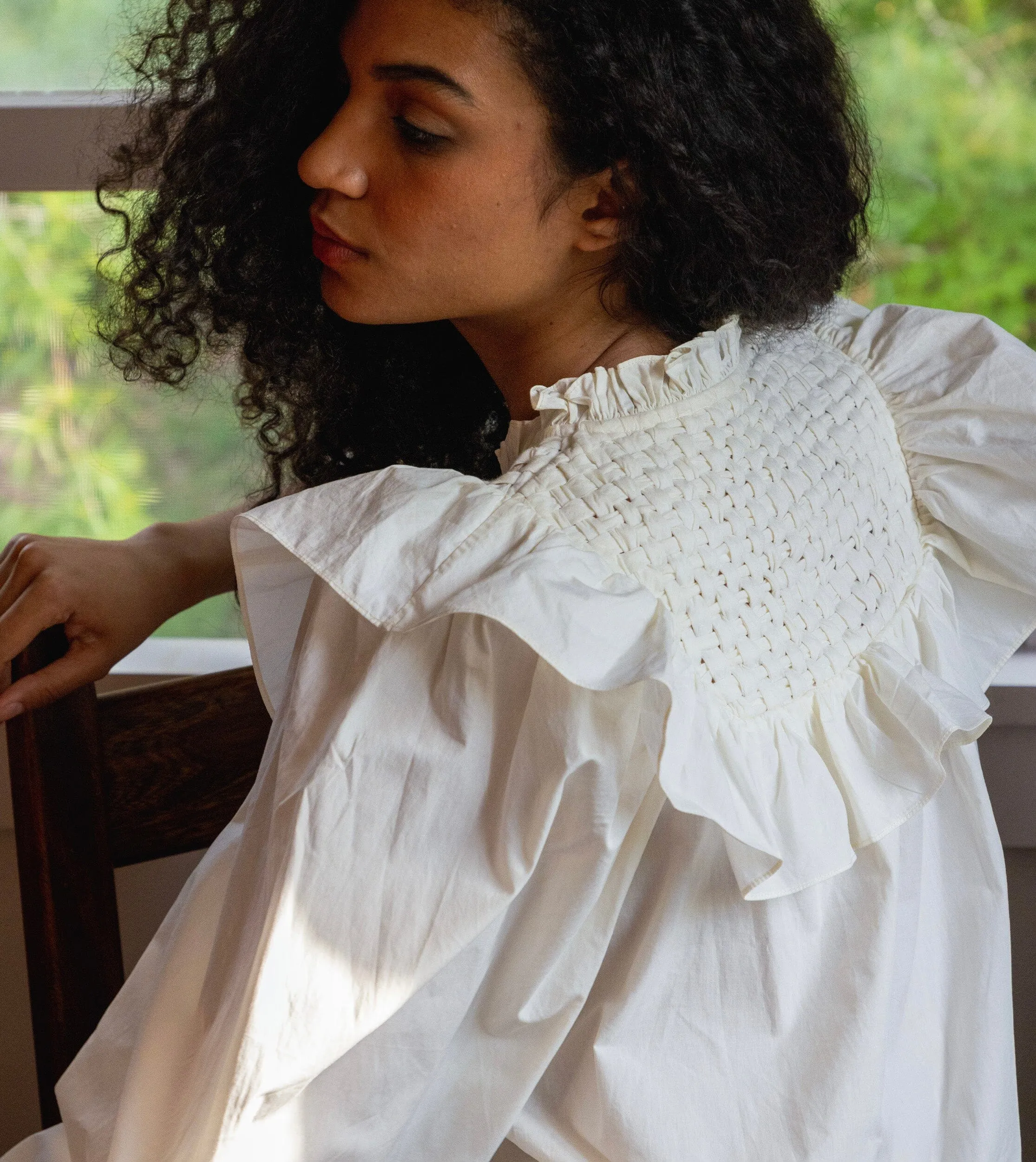 Vivienne Blouse | Ivory sold by Cleobella product image thumbnail 3