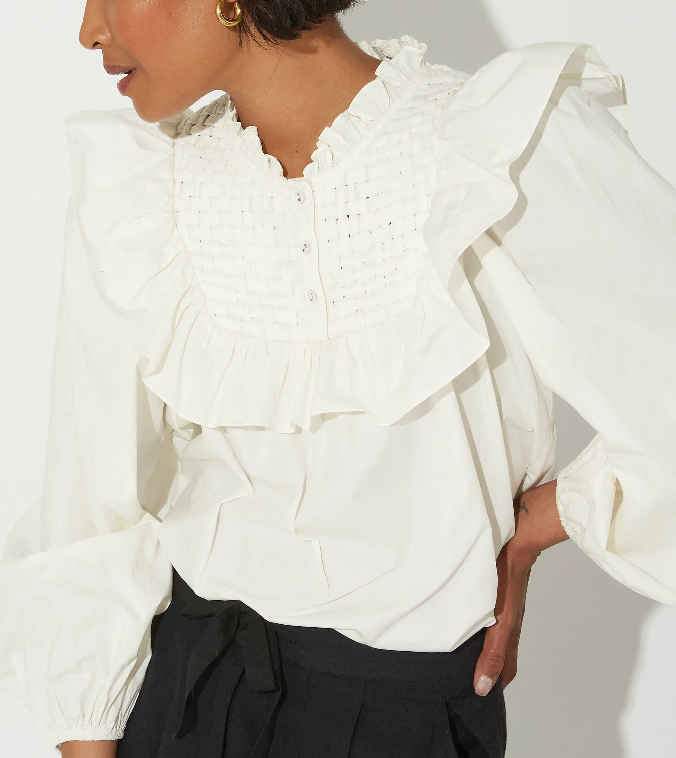 Vivienne Blouse | Ivory sold by Cleobella product image thumbnail 2