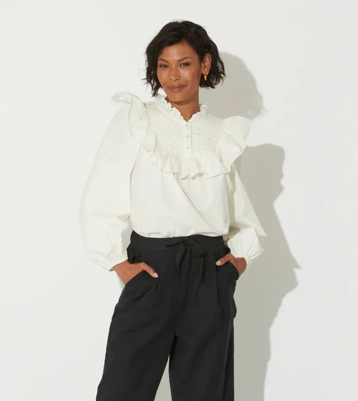 Vivienne Blouse | Ivory sold by Cleobella