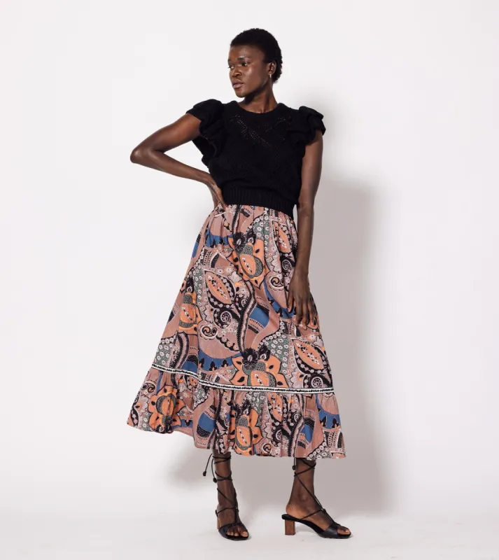 Jodie Ankle Skirt | Mirage sold by Cleobella
