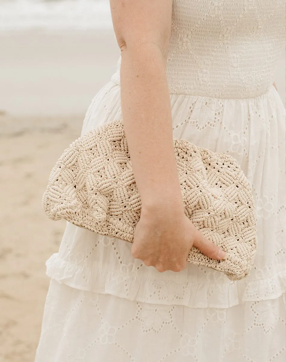 Aleza Macrame Clutch | Ivory sold by Cleobella product image thumbnail 2