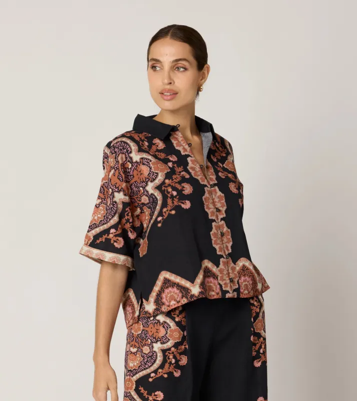 Jeni Blouse | Dark Lagos sold by Cleobella