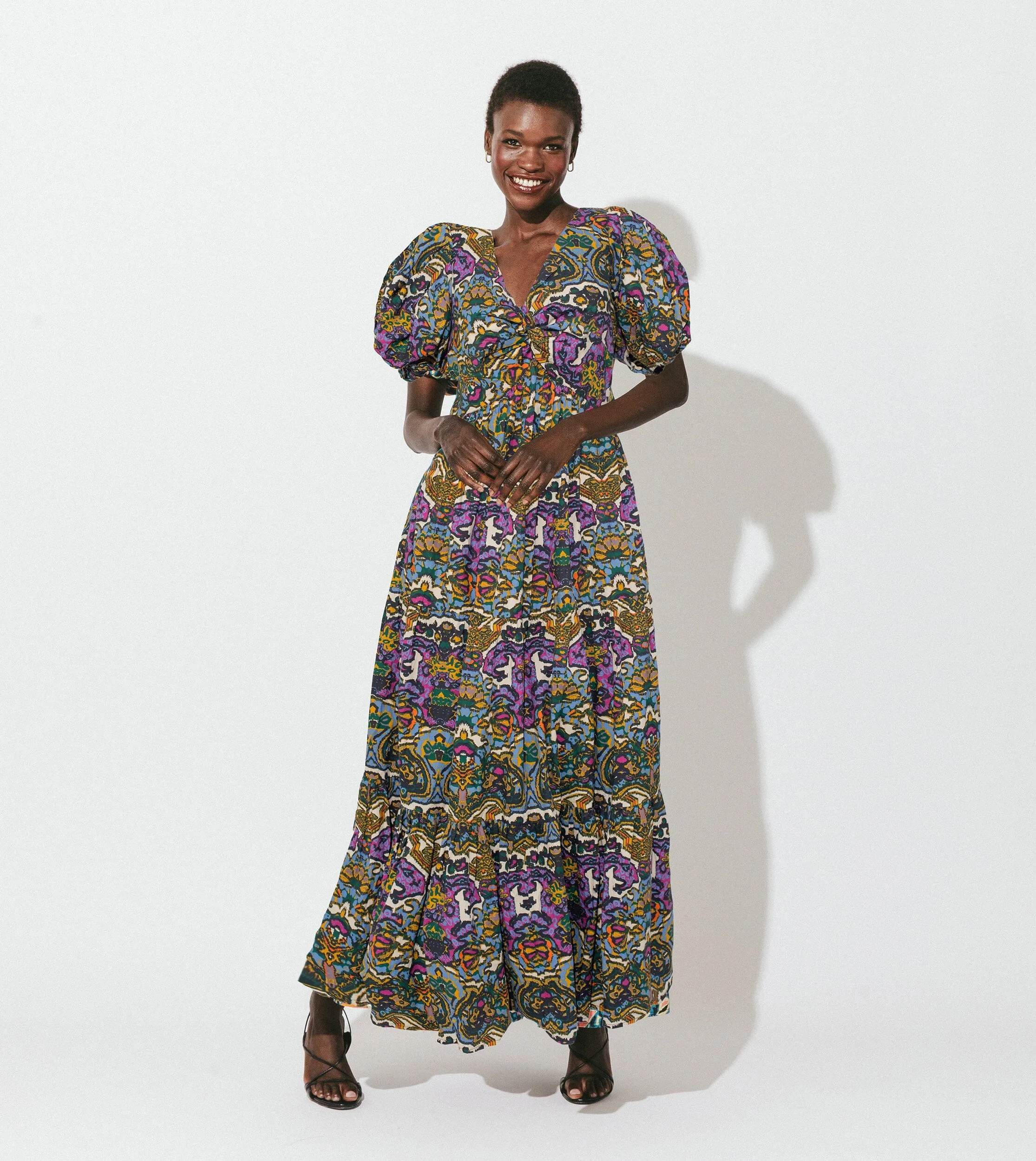 Evita Midi Dress | Mosaic Ikat sold by Cleobella product image thumbnail 3