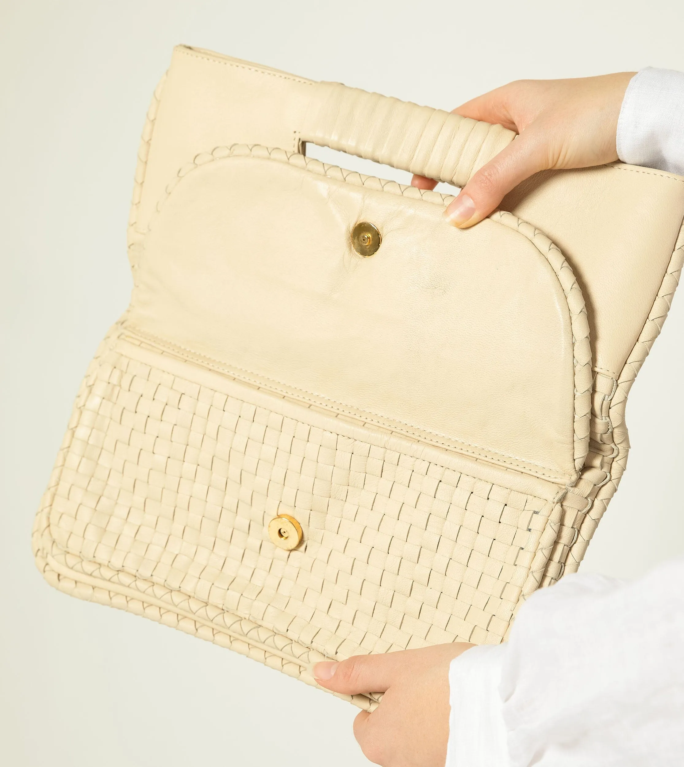 Clarisse Woven Clutch | Ivory sold by Cleobella product image thumbnail 4