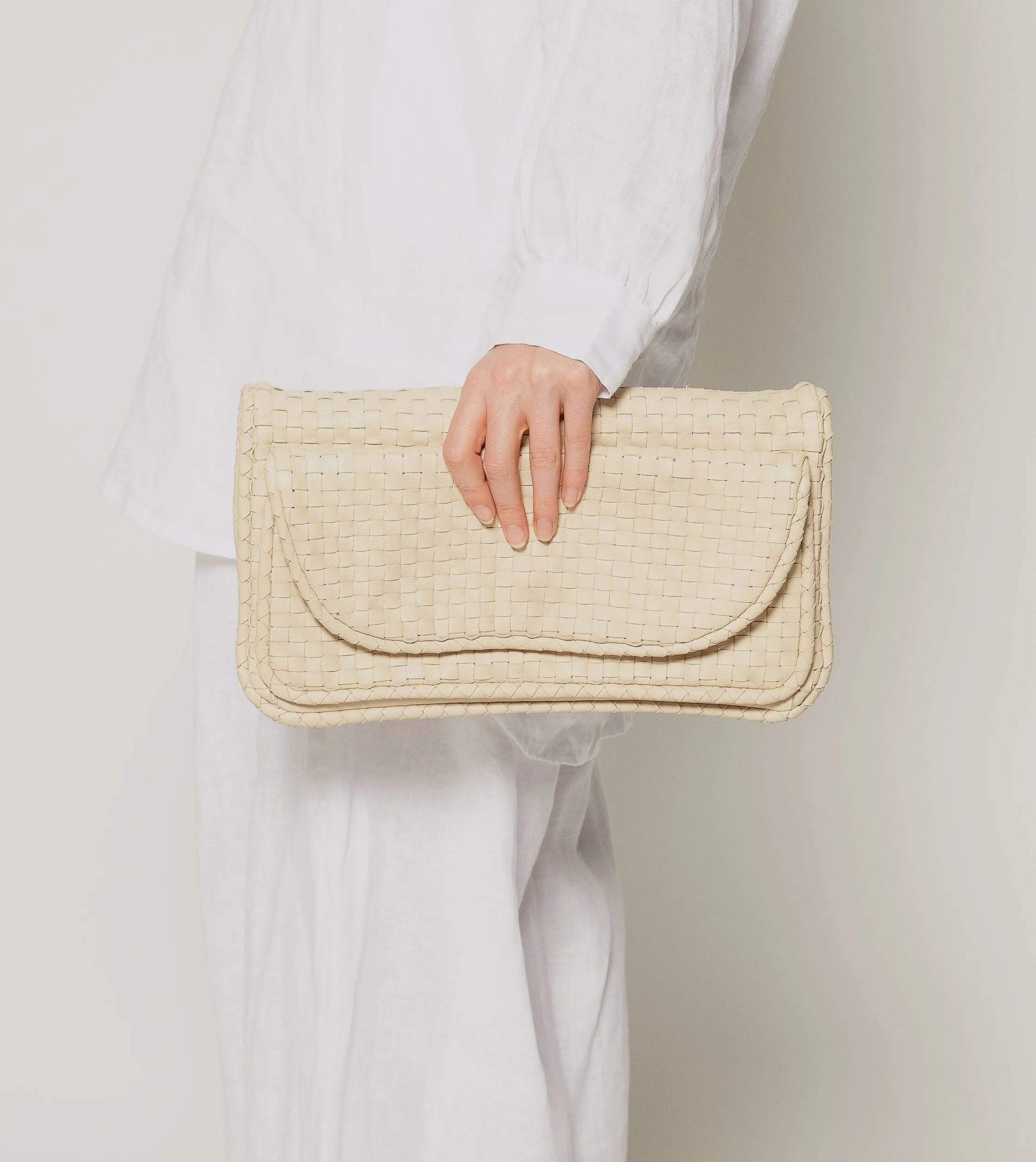 Clarisse Woven Clutch | Ivory sold by Cleobella product image thumbnail 2