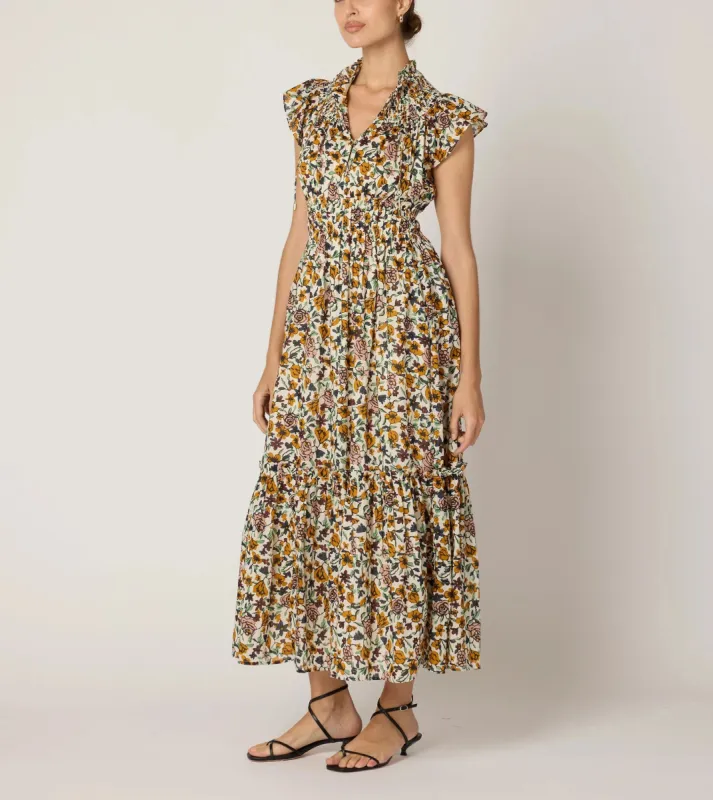 Indira Ankle Dress | Wild Cosmos sold by Cleobella