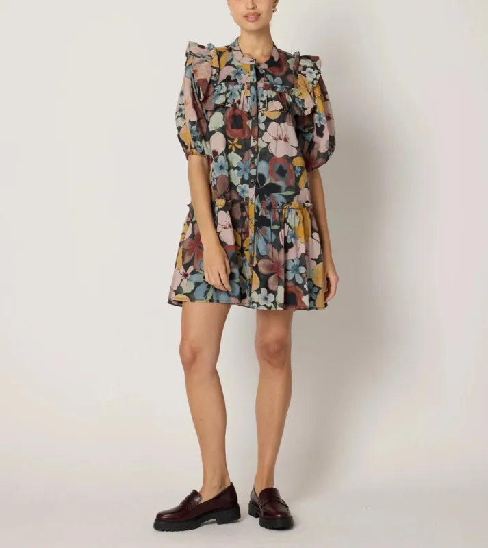 Tatiana Mini Dress | Foraged Violets sold by Cleobella