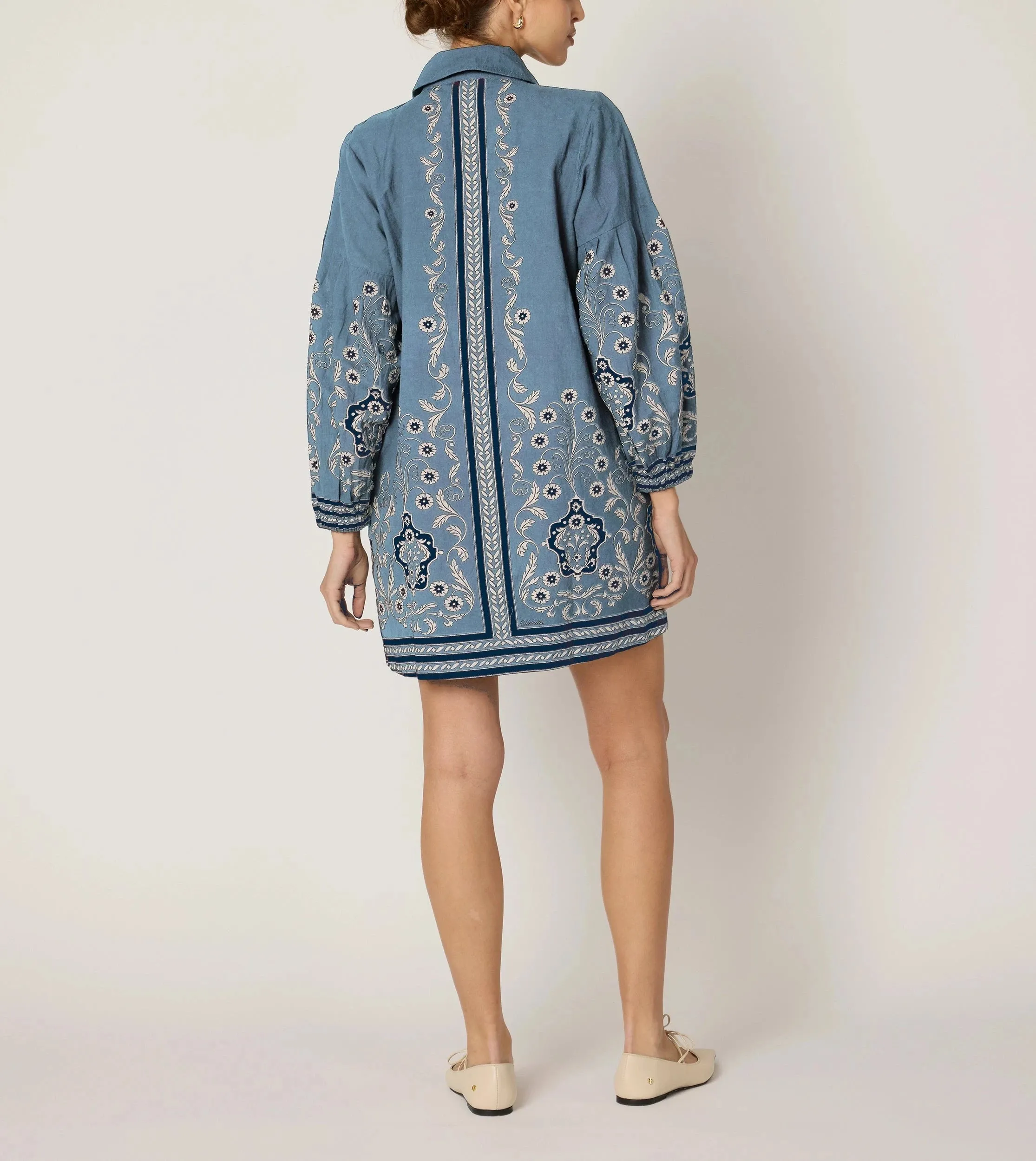 Anouk Mini Dress | Cardamon Blue sold by Cleobella product image thumbnail 2