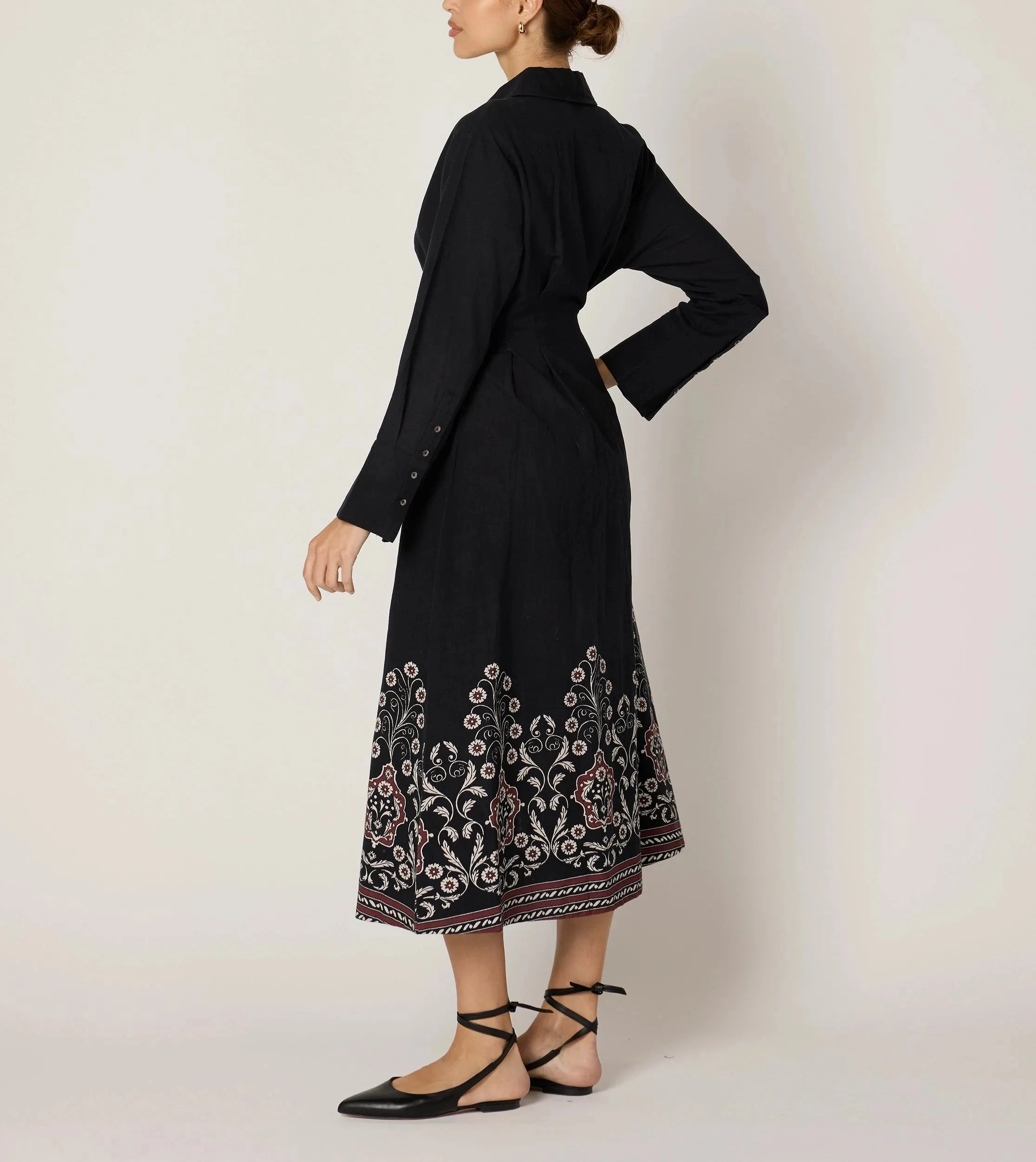 Mirela Midi Dress | Cardamon Black sold by Cleobella product image thumbnail 3