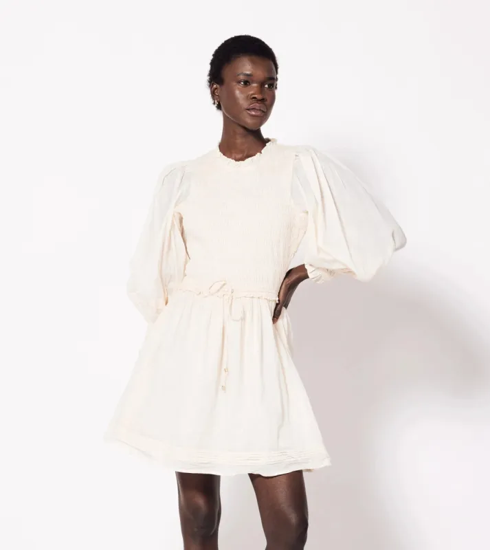 Brooke Mini Dress | Champagne sold by Cleobella