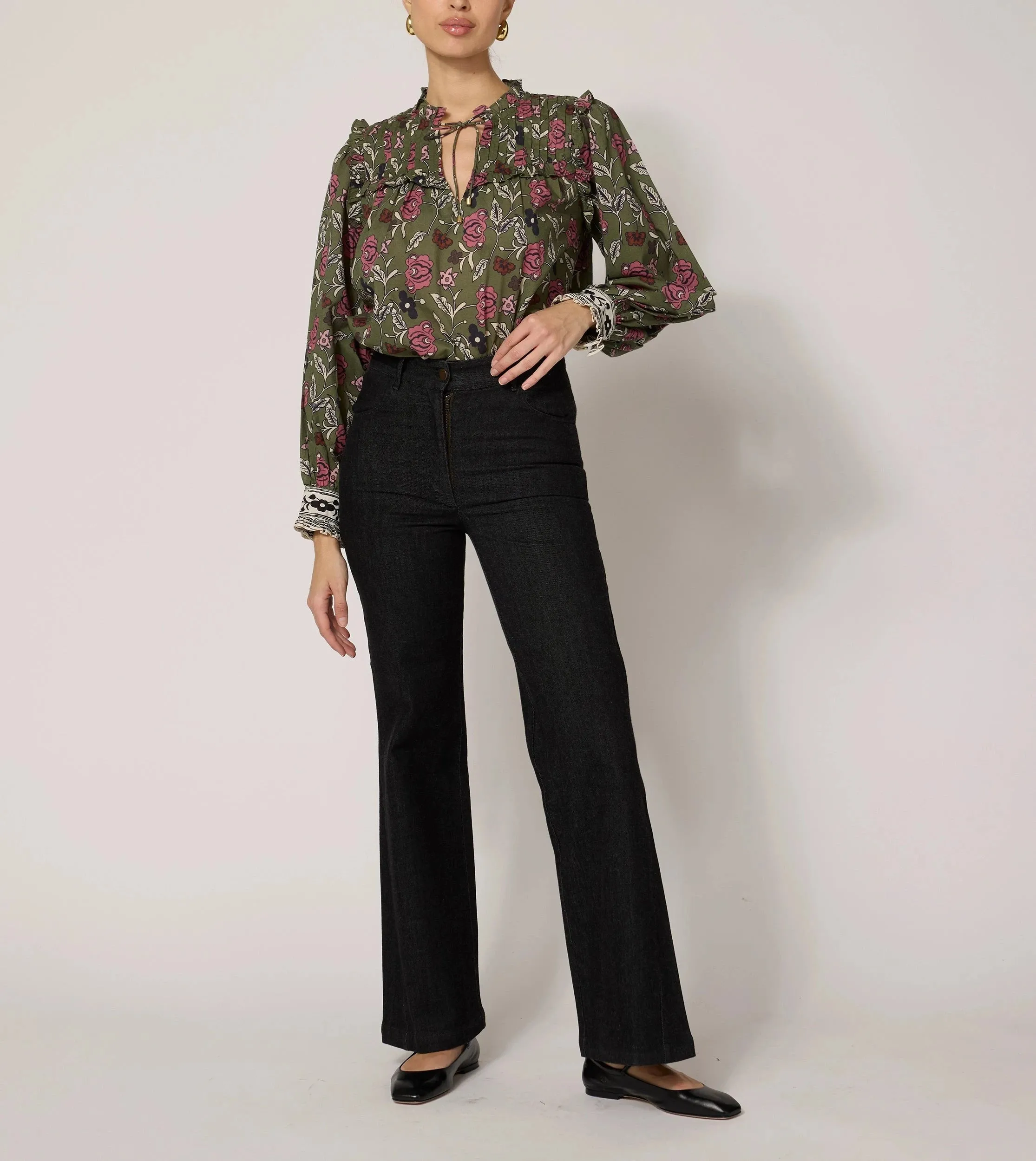 Leni Blouse | Fiore Print sold by Cleobella product image thumbnail 3