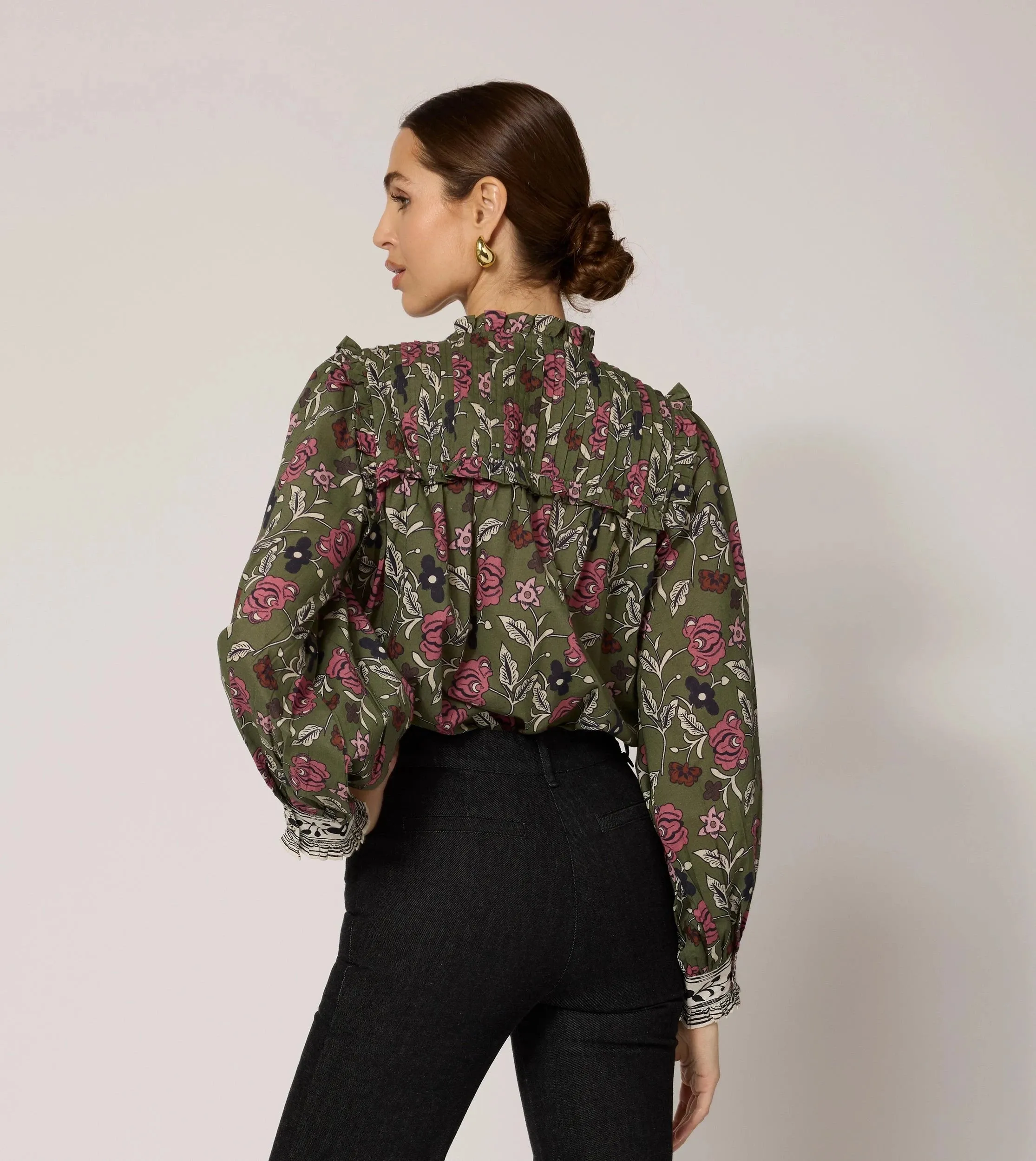 Leni Blouse | Fiore Print sold by Cleobella product image thumbnail 5