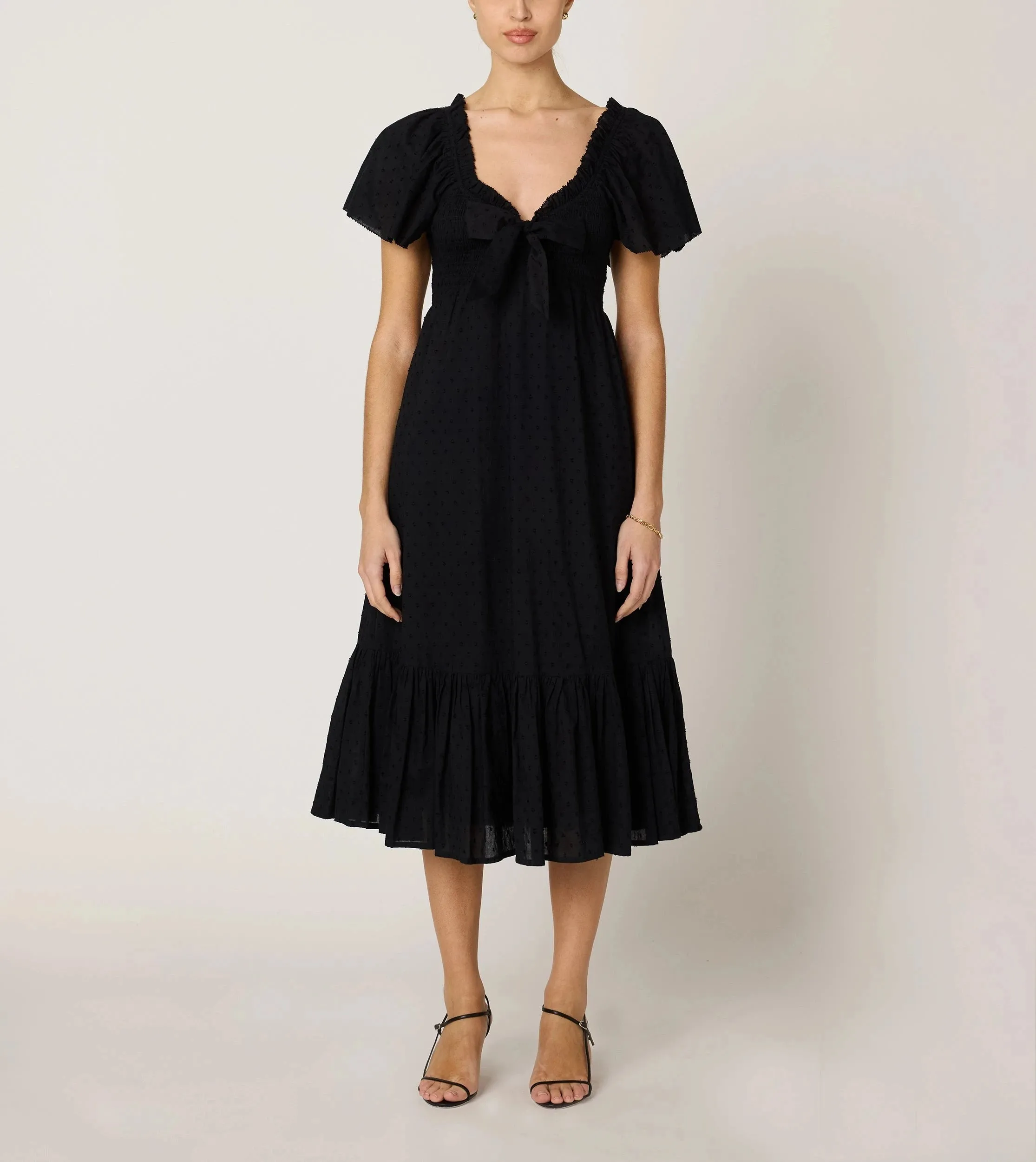 Ashlyn Midi Dress | Black sold by Cleobella