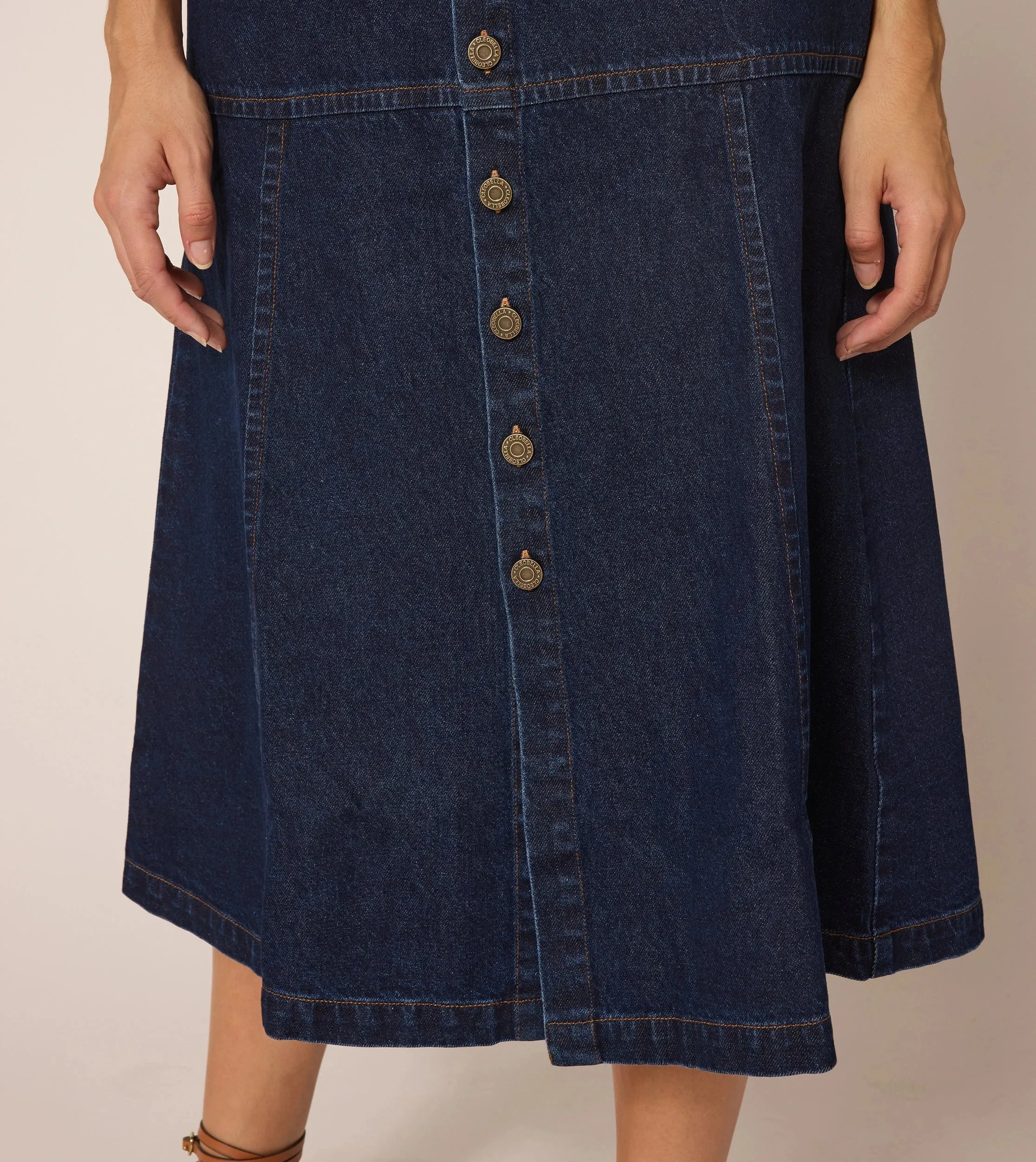 Josie Midi Skirt | Dark Denim sold by Cleobella product image thumbnail 4