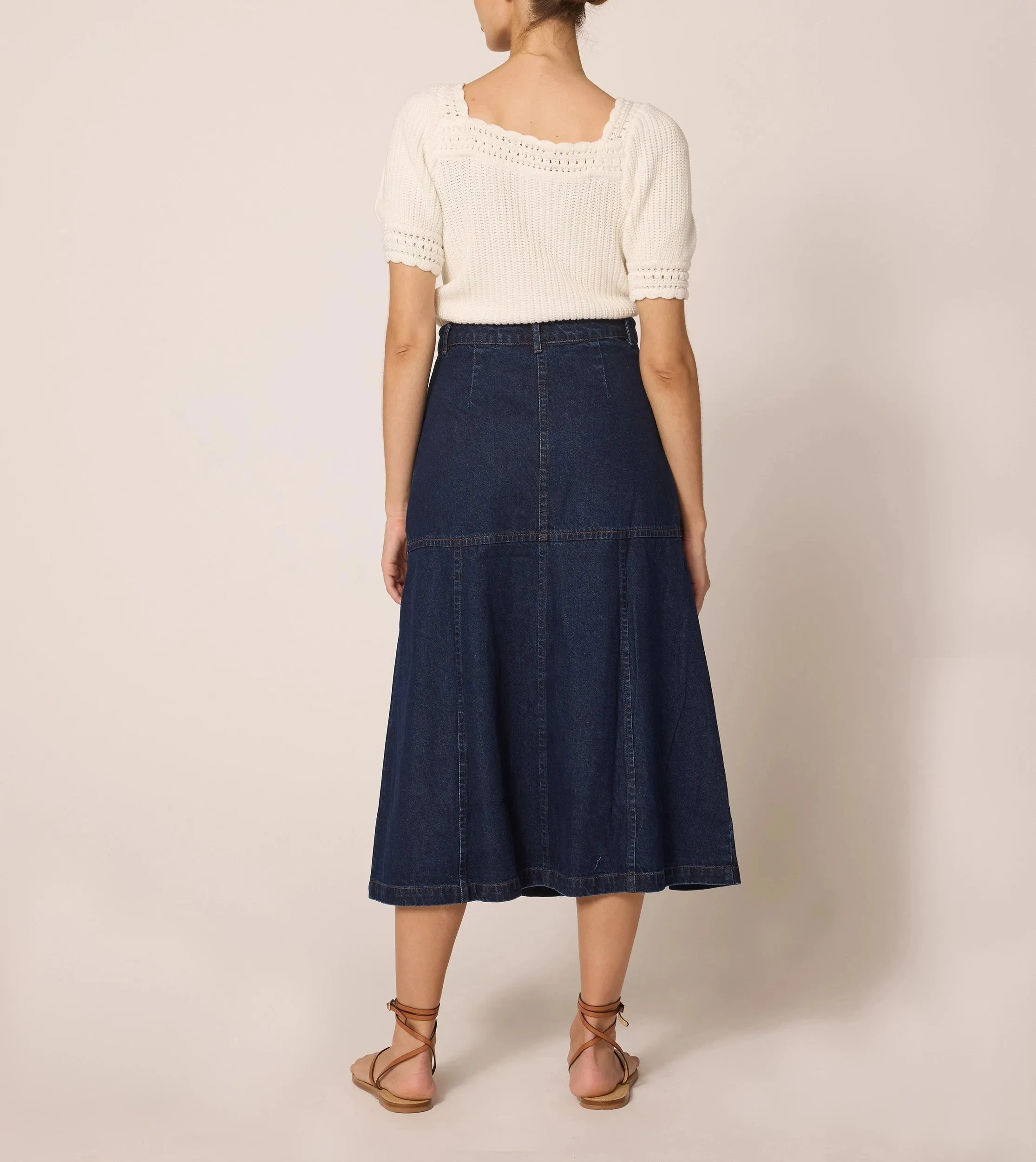 Josie Midi Skirt | Dark Denim sold by Cleobella product image thumbnail 5