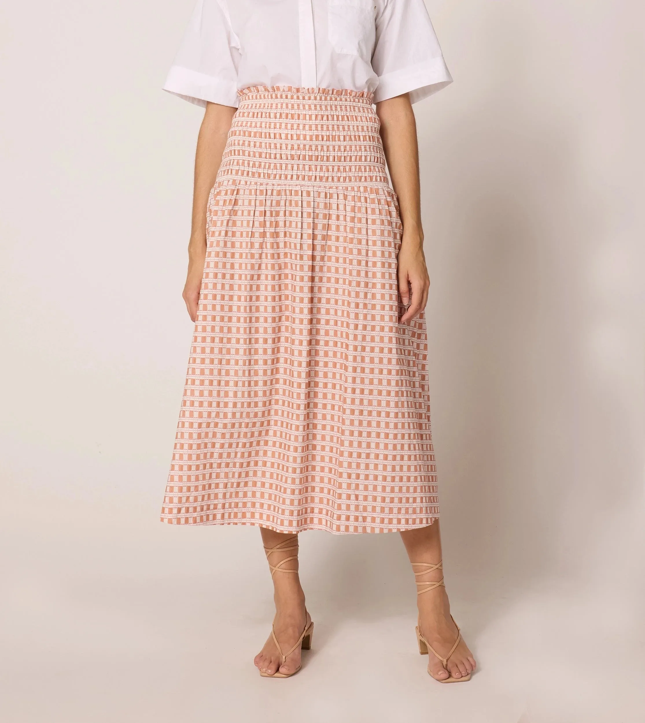 Azita Midi Skirt | Bellini Plaid sold by Cleobella product image thumbnail 2