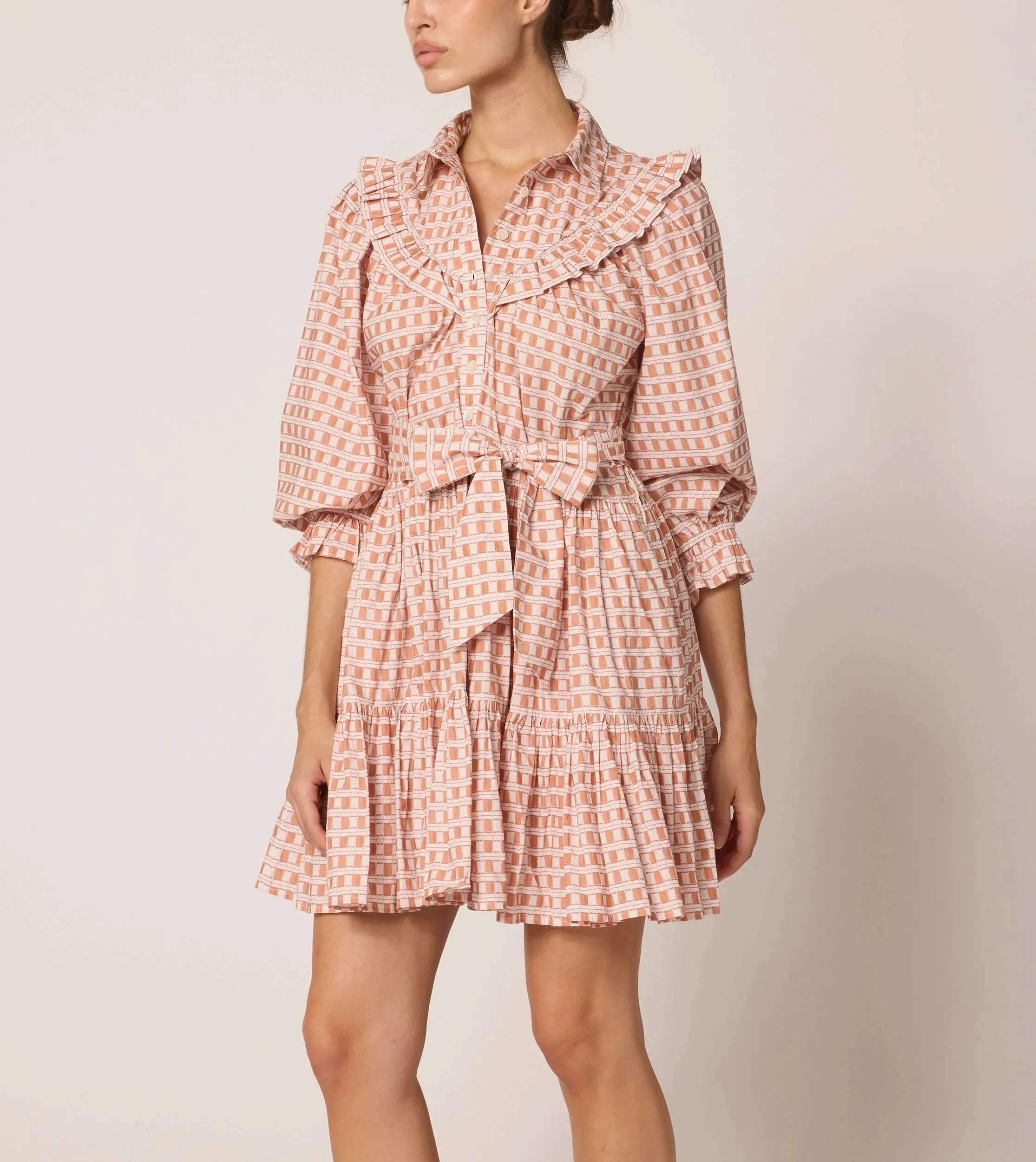 Gloria Mini Dress | Bellini Plaid sold by Cleobella product image thumbnail 2