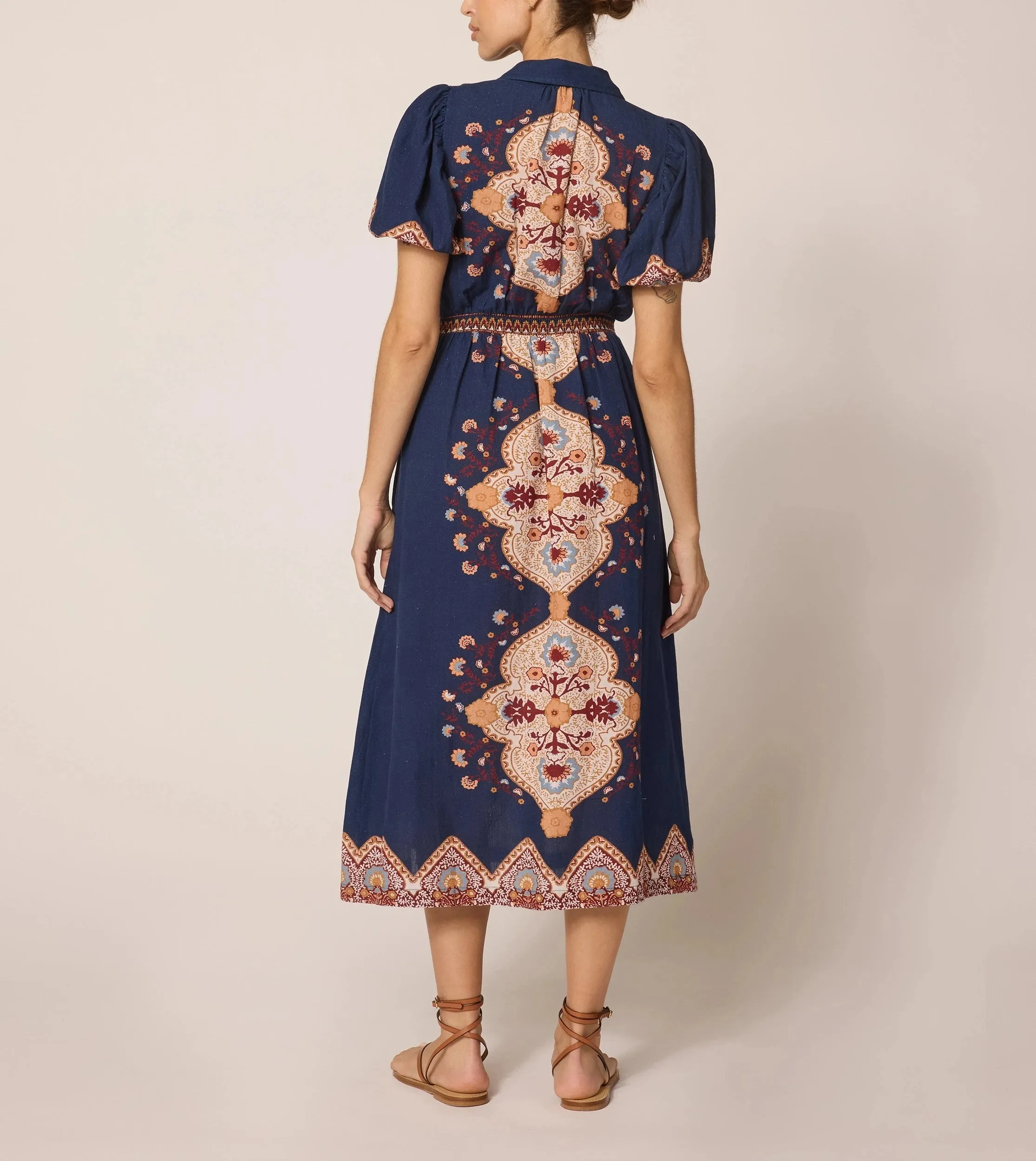 Asha Midi Dress | Navy Lagos sold by Cleobella product image thumbnail 3