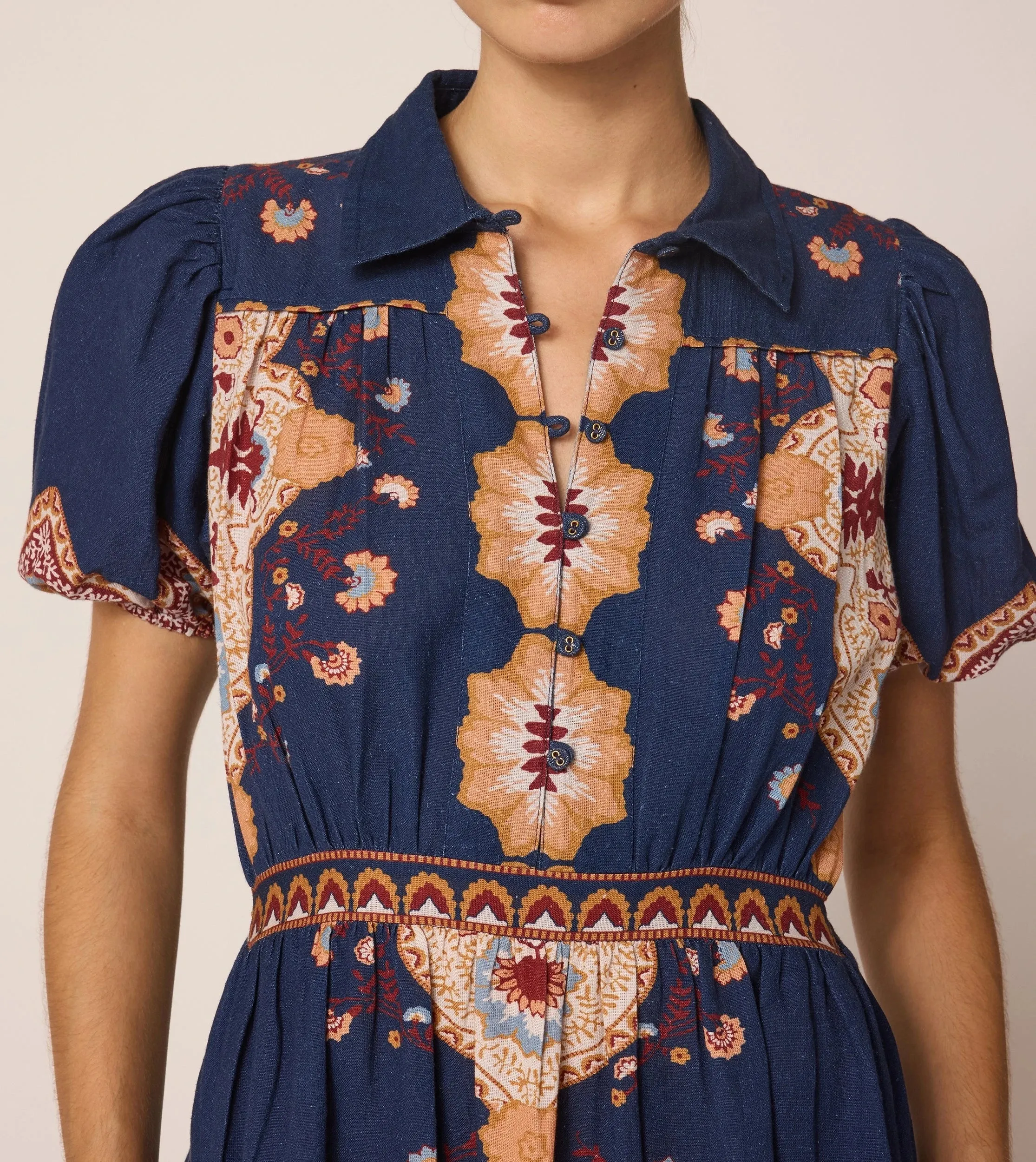 Asha Midi Dress | Navy Lagos sold by Cleobella product image thumbnail 4