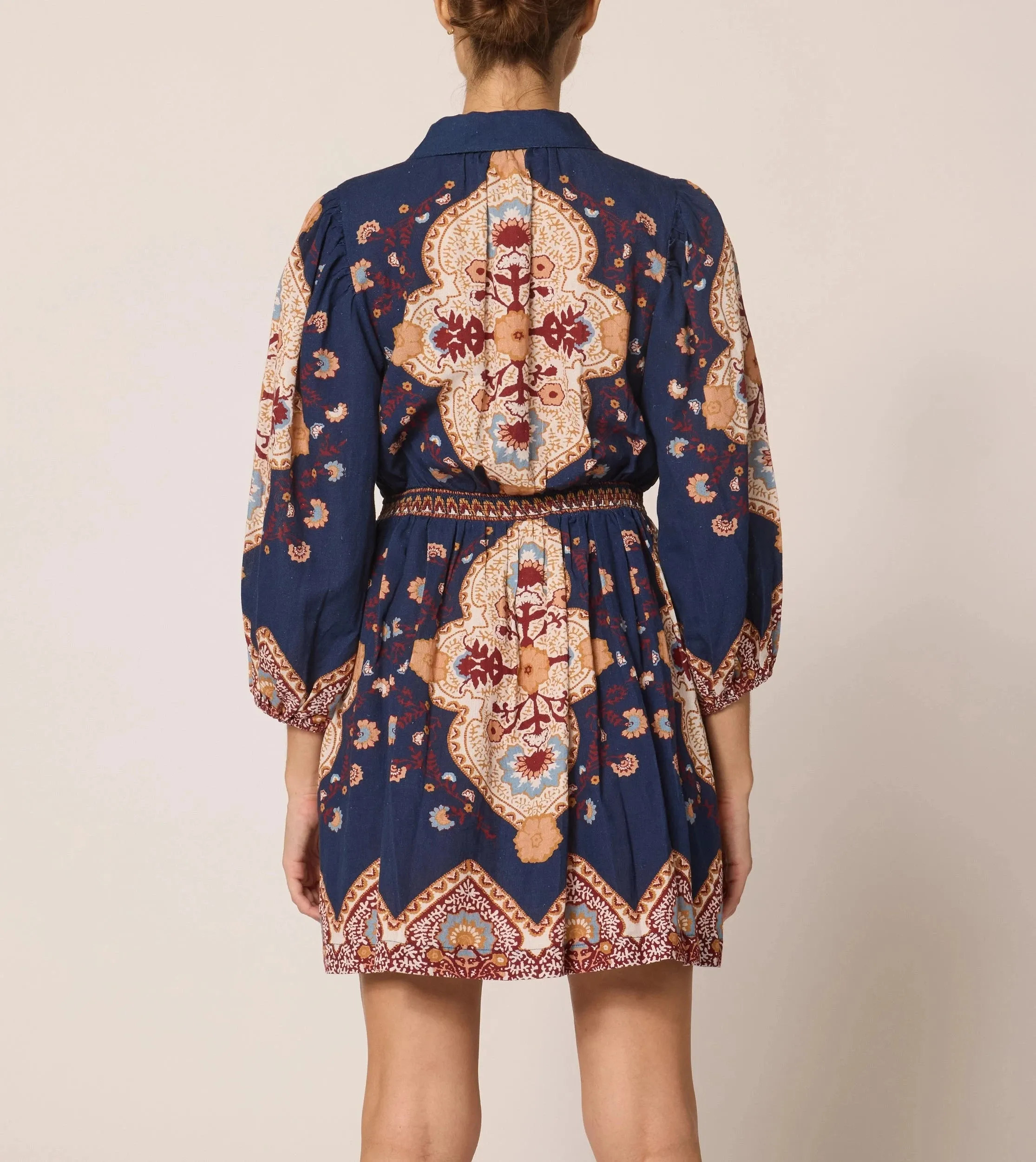 Leigh Mini Dress | Navy Lagos sold by Cleobella product image thumbnail 4