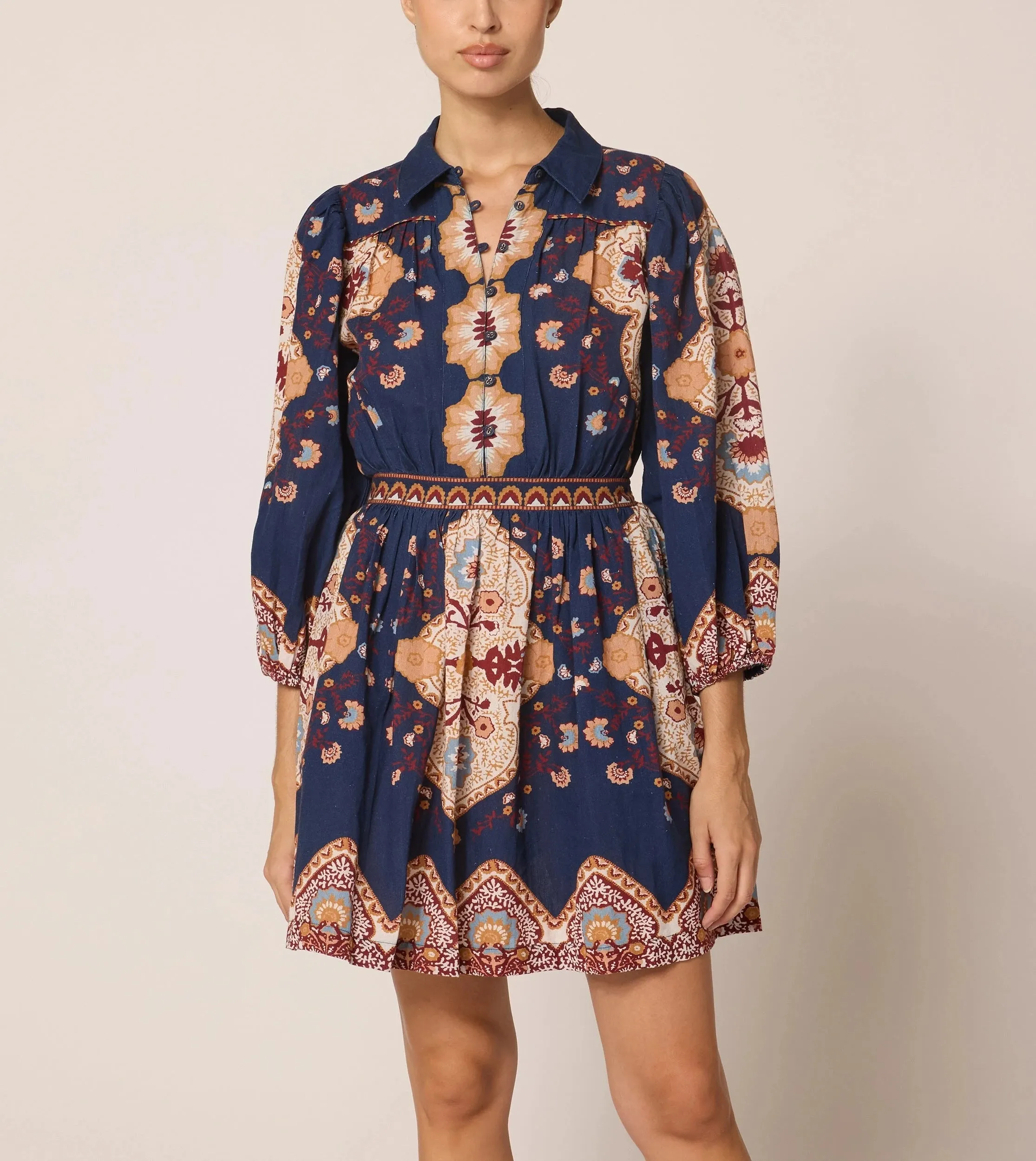 Leigh Mini Dress | Navy Lagos sold by Cleobella product image thumbnail 2