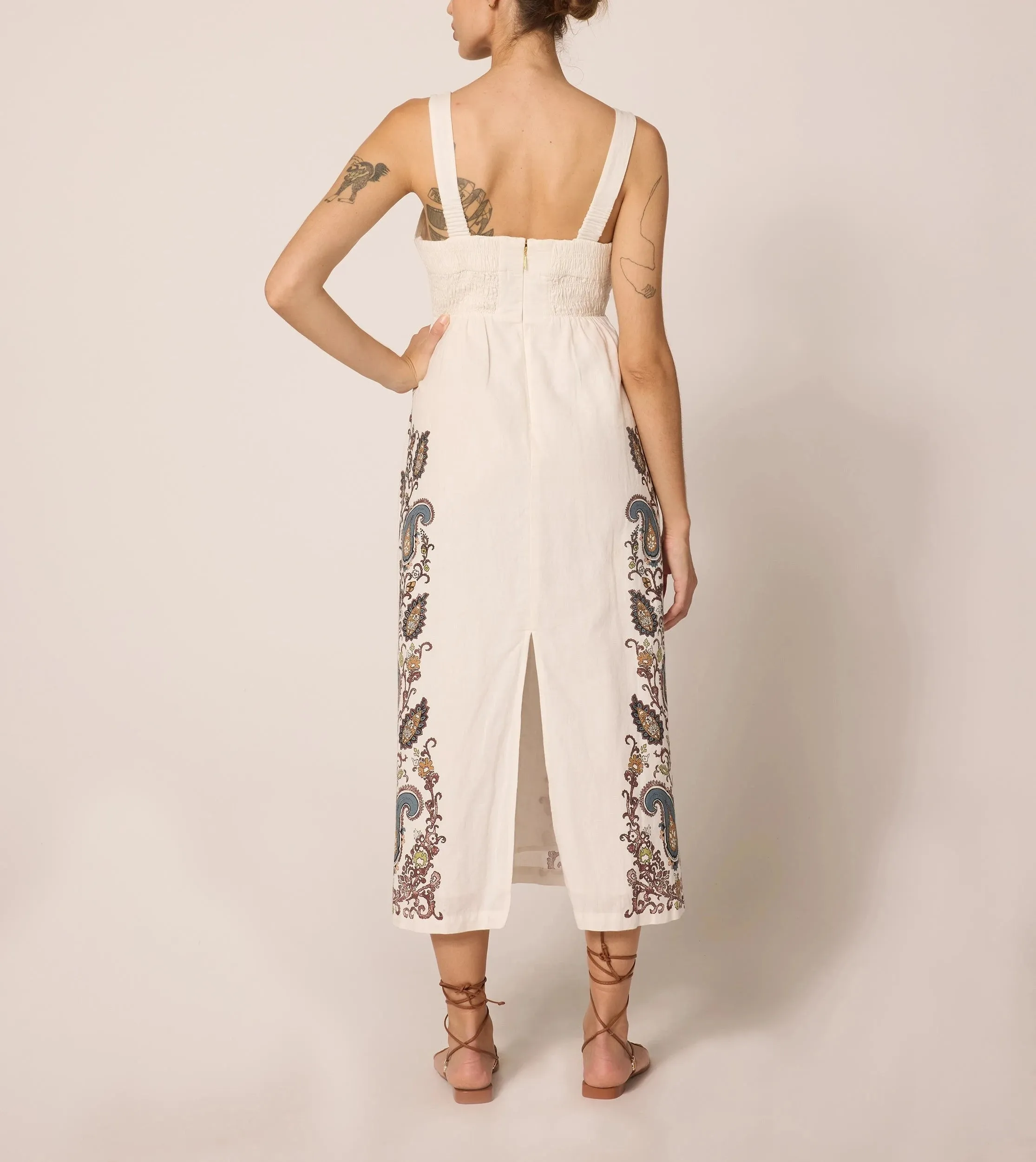 Jolene Ankle Dress | Veneto Paisley sold by Cleobella product image thumbnail 5