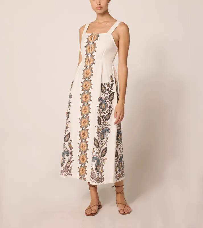 Jolene Ankle Dress | Veneto Paisley sold by Cleobella