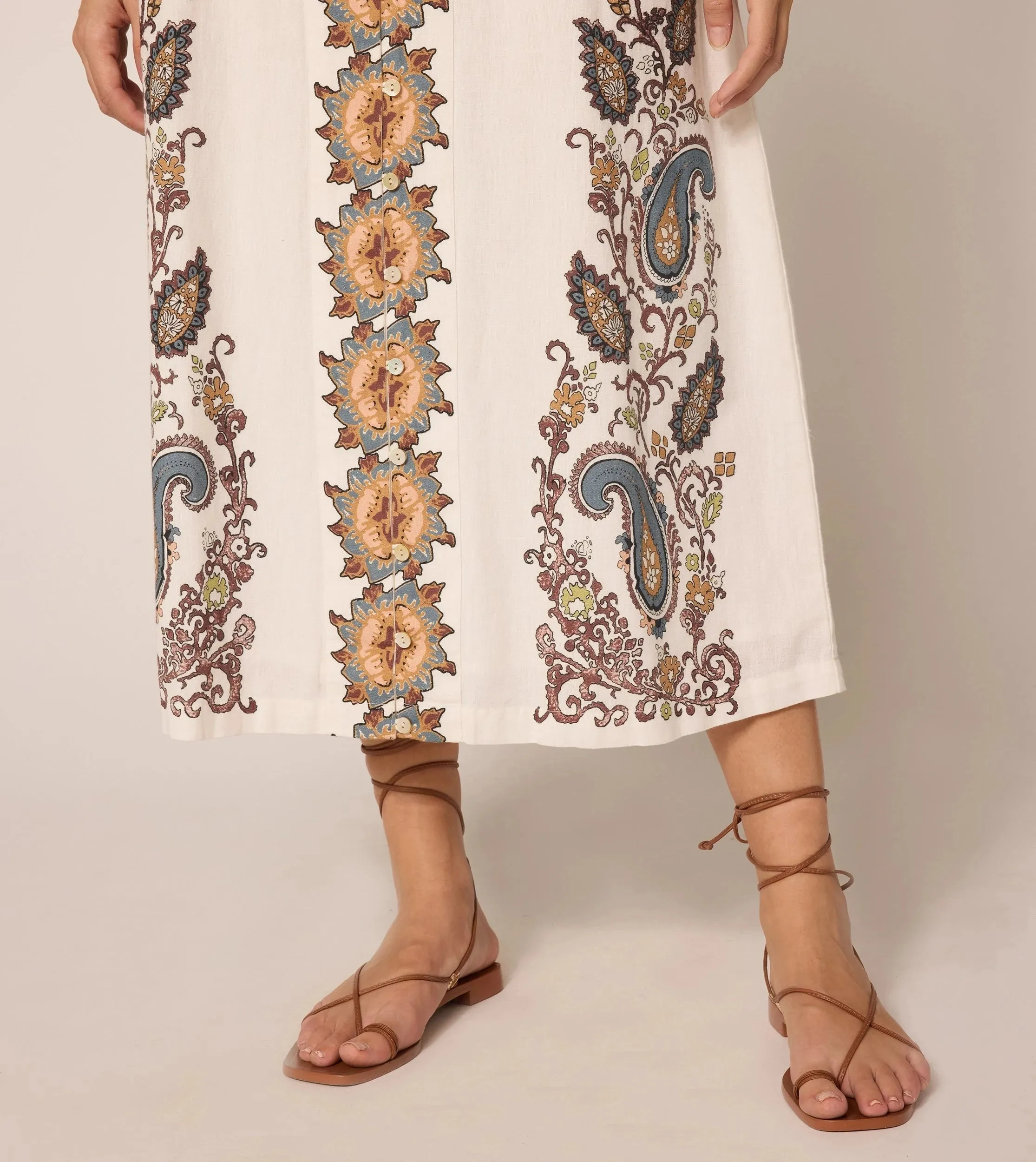 Jolene Ankle Dress | Veneto Paisley sold by Cleobella product image thumbnail 3