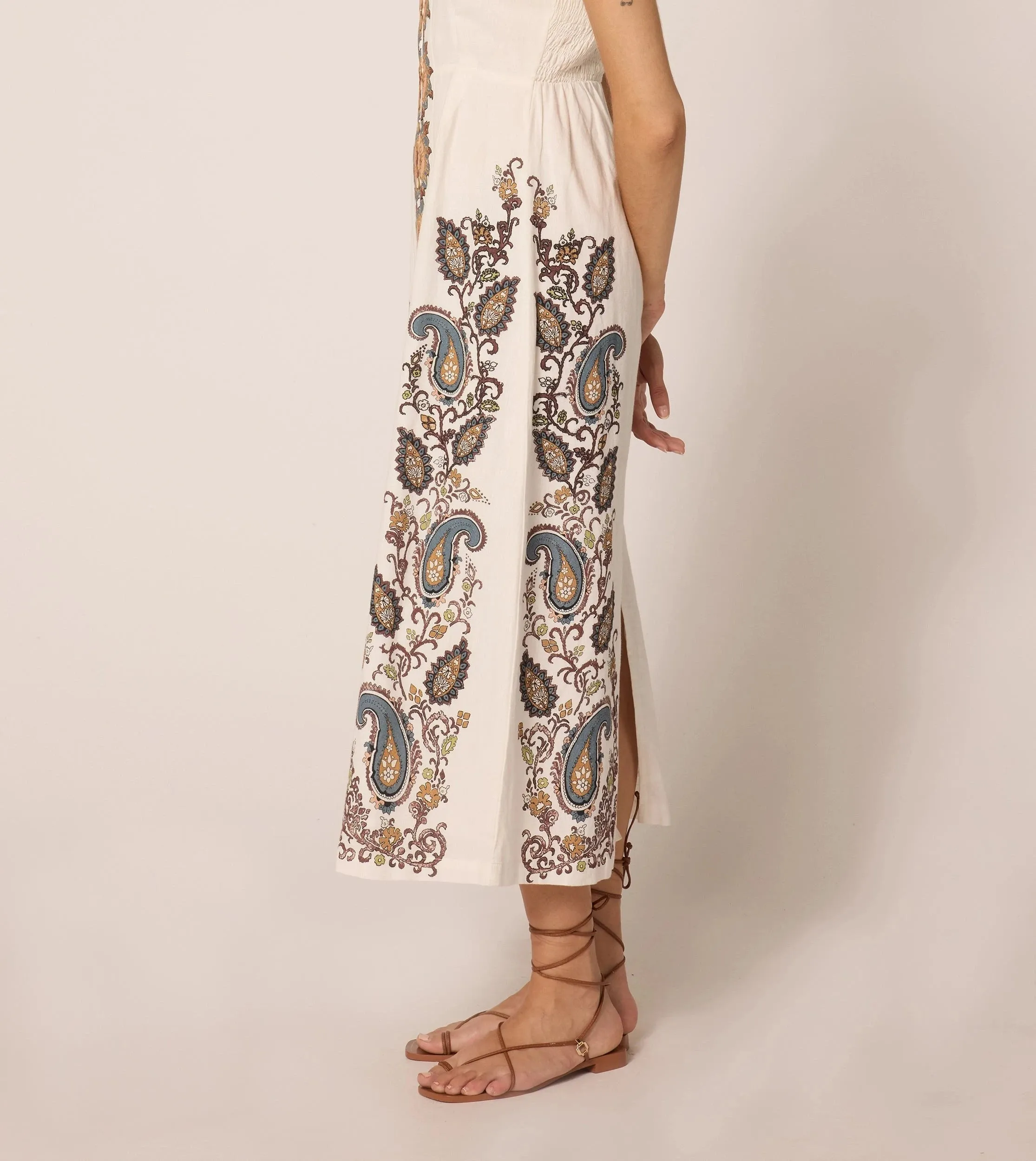 Jolene Ankle Dress | Veneto Paisley sold by Cleobella product image thumbnail 4