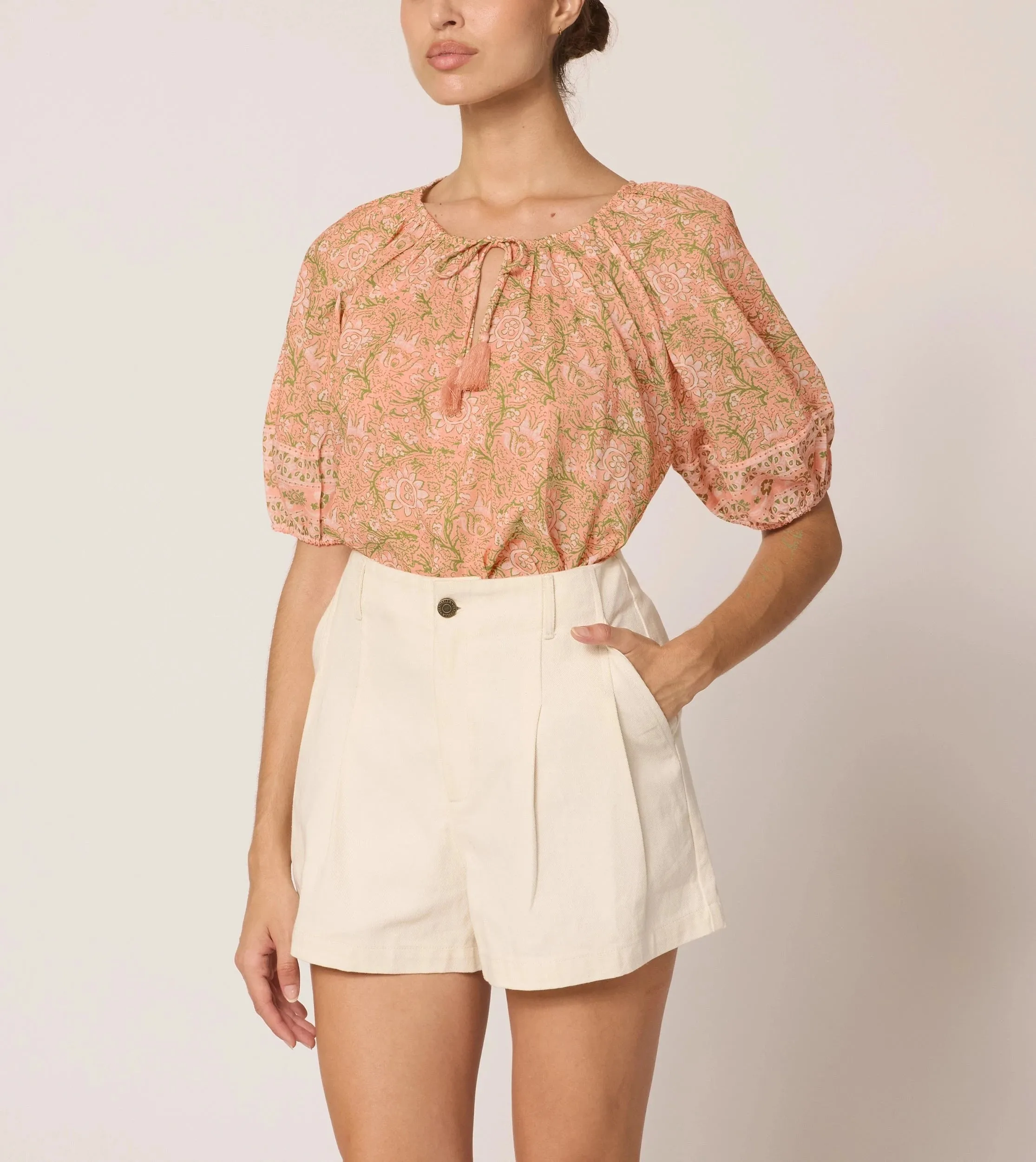 Johana Blouse | Cecil Blush sold by Cleobella